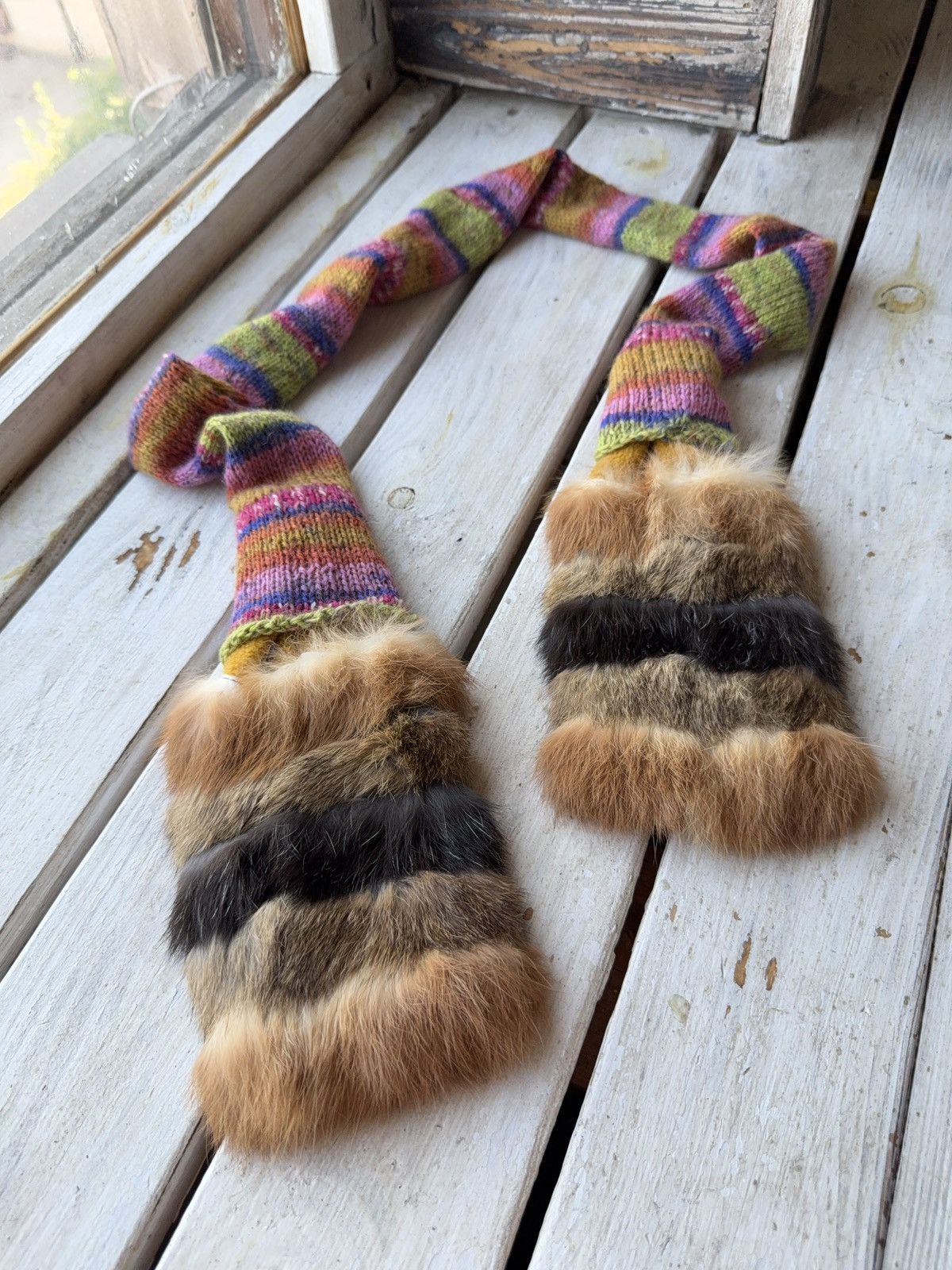 Vintage Avant Garde japanese fuzzy mohair Opium scarf vintage y2k Size ONE SIZE - 1 Thumbnail