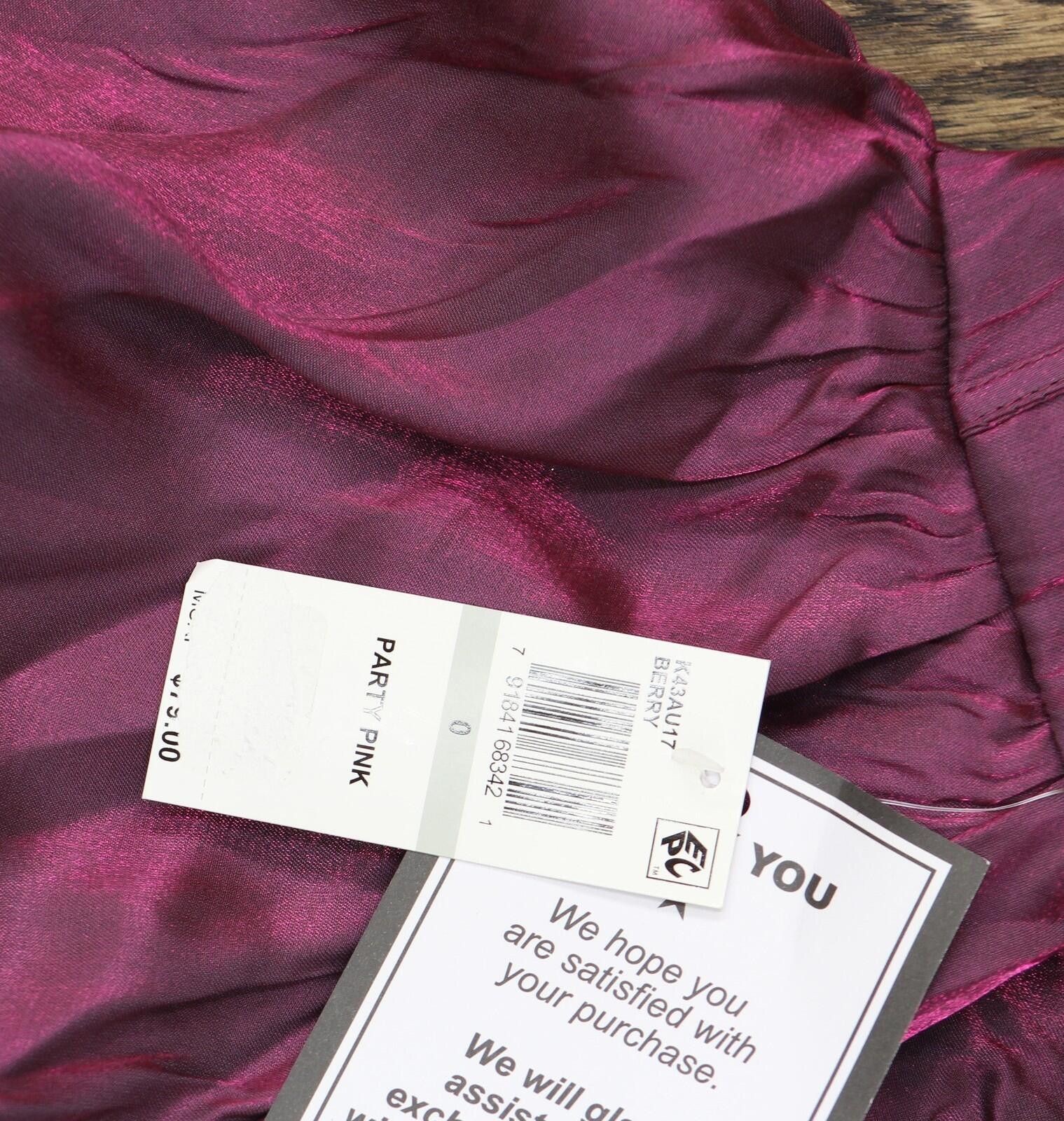 Other Nwt B. Darlin Corset Sleeve Fit Flare Dress K43au17 Berry 0 Size XS / US 0-2 / IT 36-38 - 3 Thumbnail