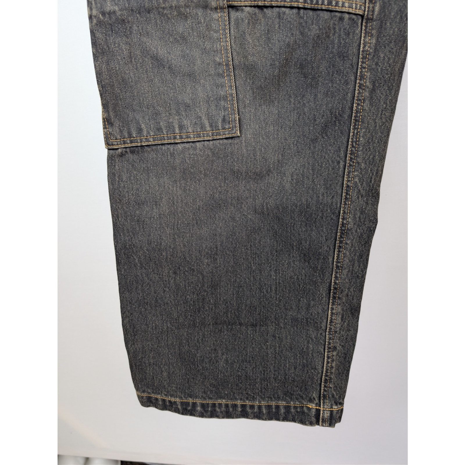 Balenciaga o1rshd1 Cargo Denim Trousers Pants in Washed Black Size US 30 / EU 46 - 9 Thumbnail