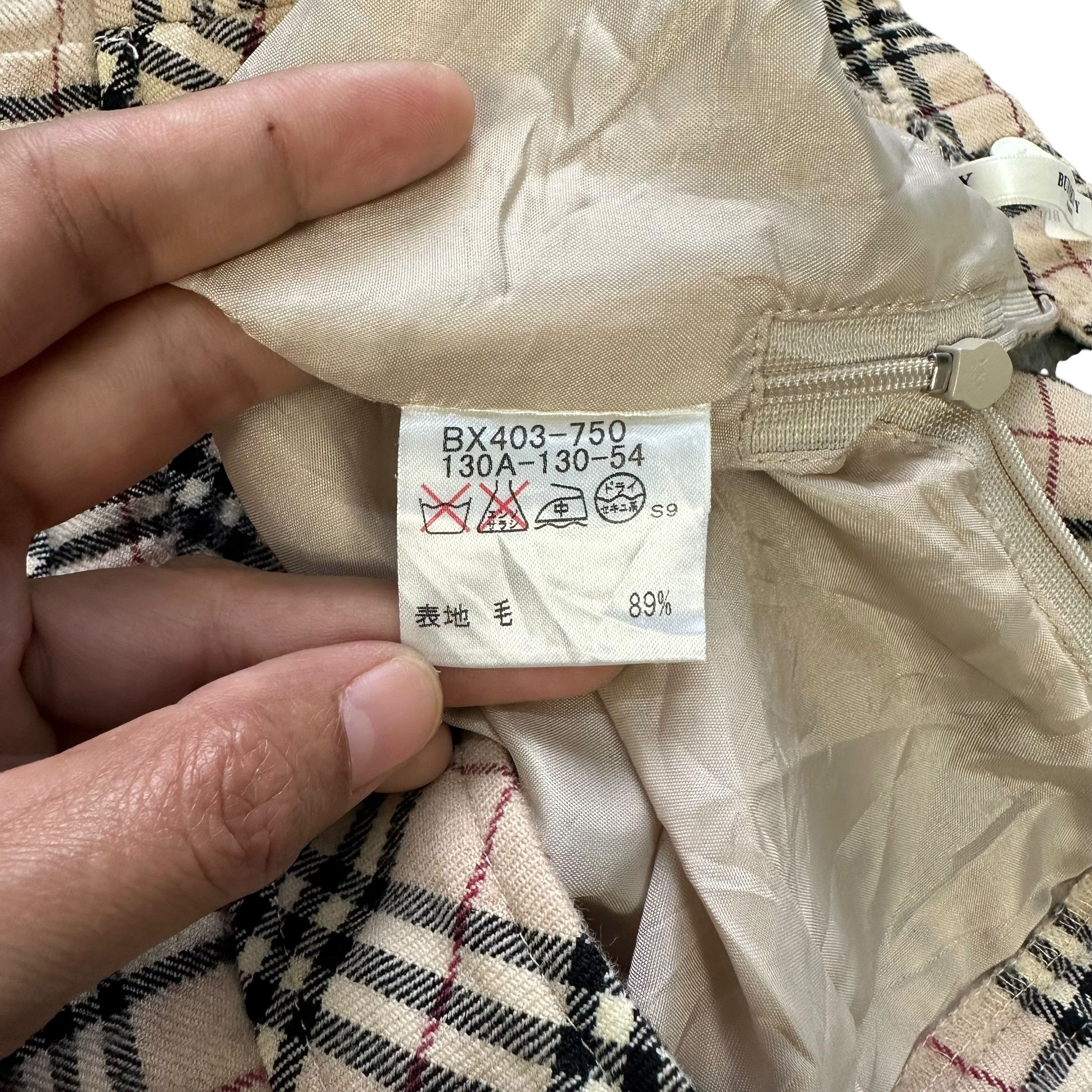 Burberry BURBERRY LONDON Nova Check Wool Mini Skirts #A57-1131 Size 23" - 7 Thumbnail