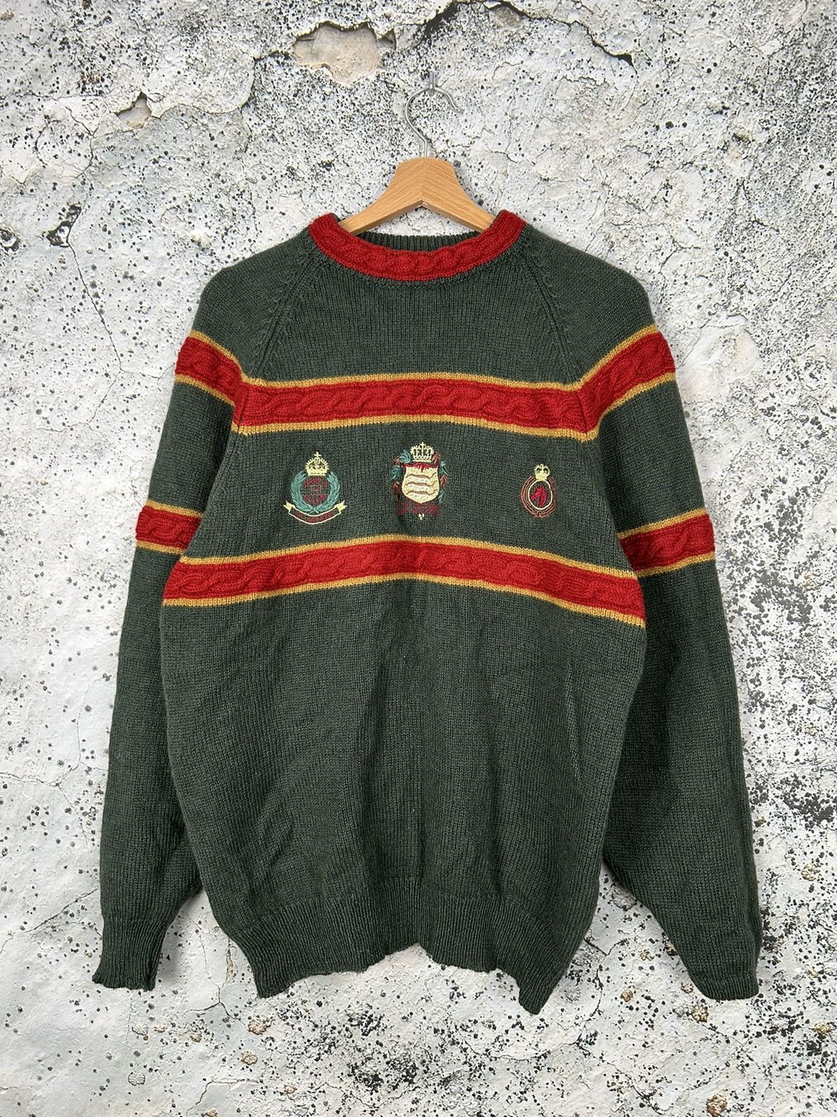 Vintage Vintage 100% Shetlandwool Sweater 90s Rare Avantgarde Size US L / EU 52-54 / 3 - 1 Thumbnail