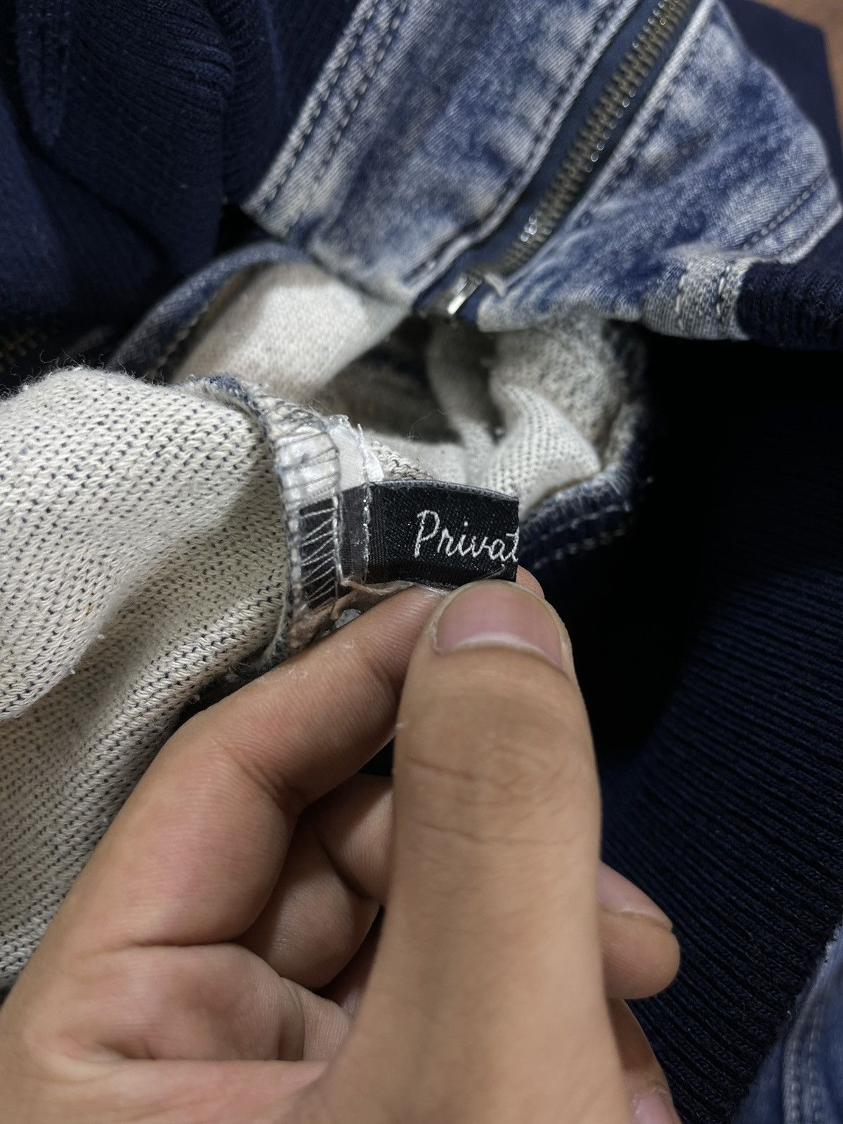 Japanese Brand Private Pause Bono Sweat Denim Jacket Size US L / EU 52-54 / 3 - 10 Thumbnail