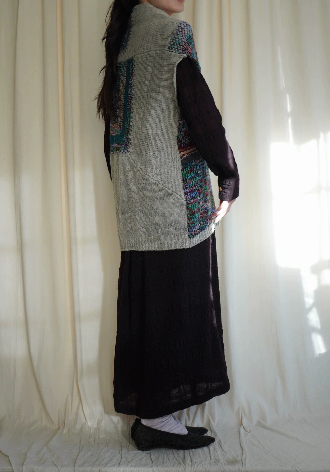 Dries Van Noten Dries Van Noten 1990s Rare Multicolor Wool V-Neck Vest Size ONE SIZE - 8 Thumbnail