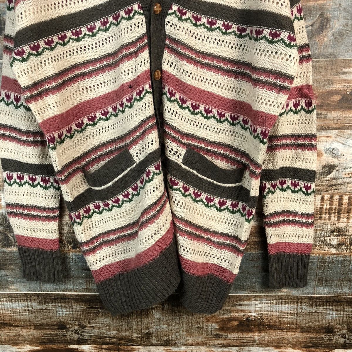 Homespun Knitwear × Japanese Brand W Closet Wears Inc Cardigan Knitwear #A2359 Size US L / EU 52-54 / 3 - 6 Thumbnail