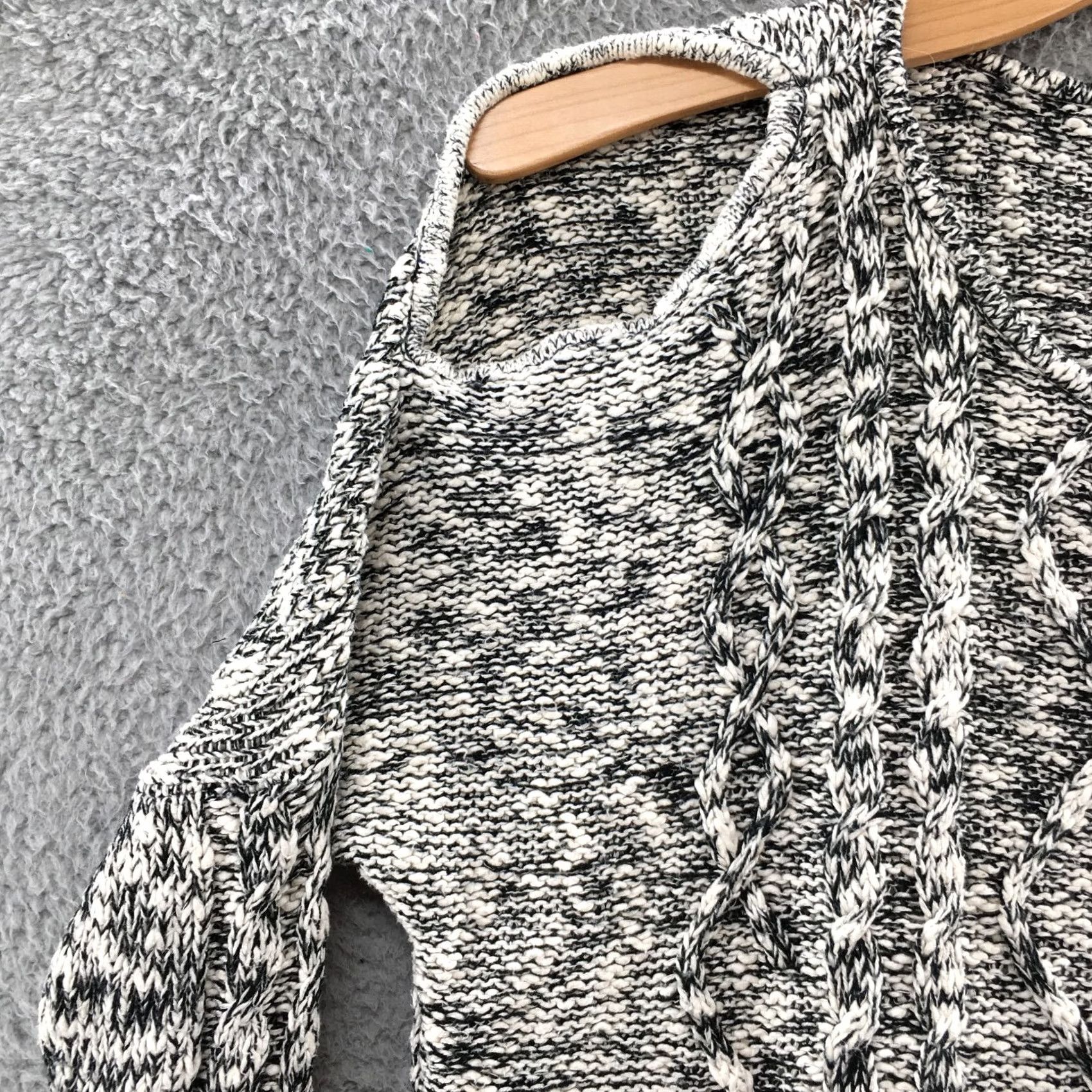 Vintage Havana Vintage Havana Sweater Womens S Black White Cold Shoulder Long Sleeve Knitted Size S / US 4 / IT 40 - 5 Thumbnail