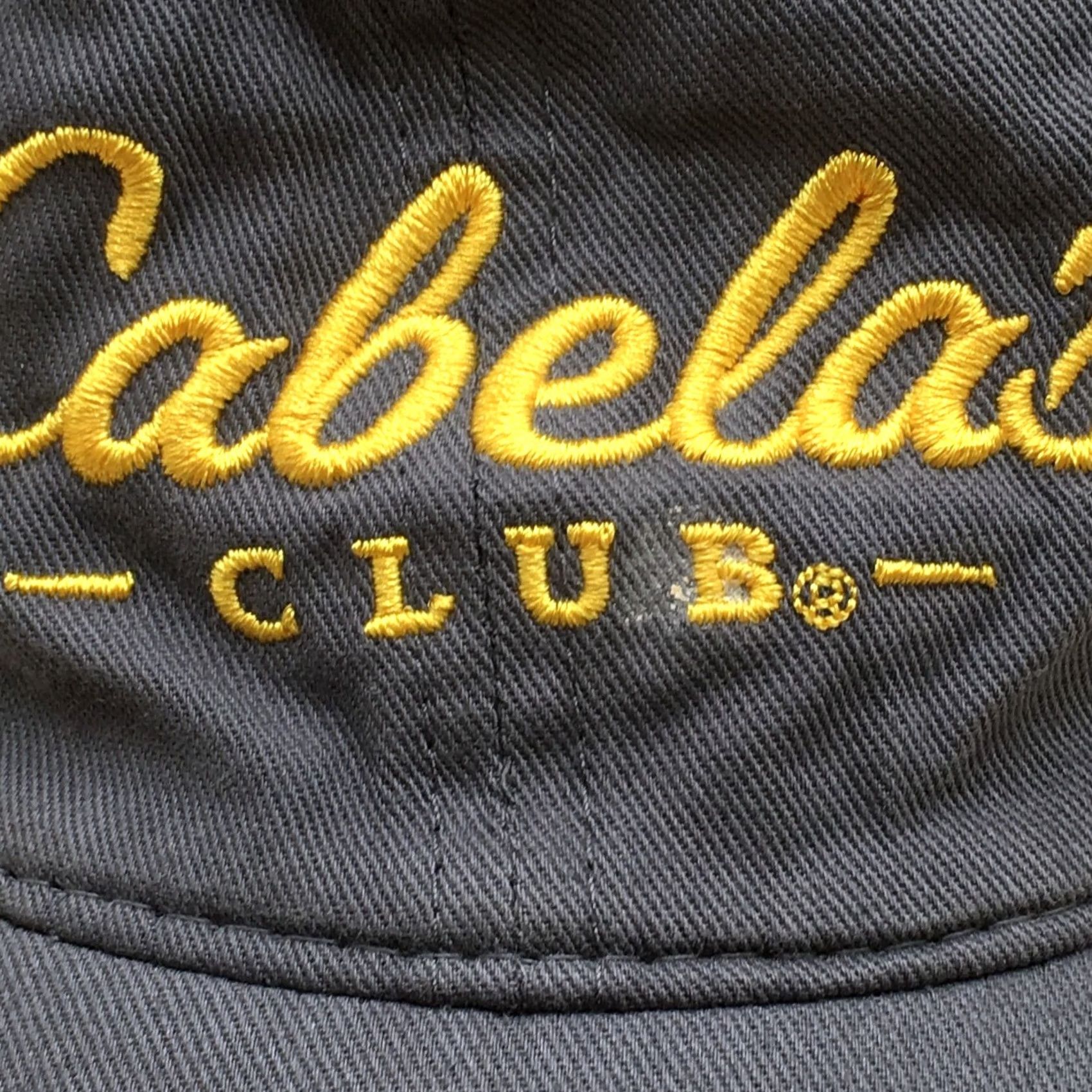 Vintage Cabela's Club Logo Baseball Cap Hat Mens One Size Grey Adjustable Back Size ONE SIZE - 4 Thumbnail