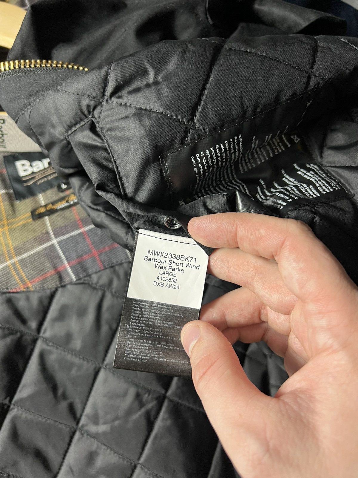 Barbour 🔥RRP715€ NWT Barbour Short Wind Waxed Parka Jacket Size L 🇬🇧🖤 Size US L / EU 52-54 / 3 - 19 Thumbnail