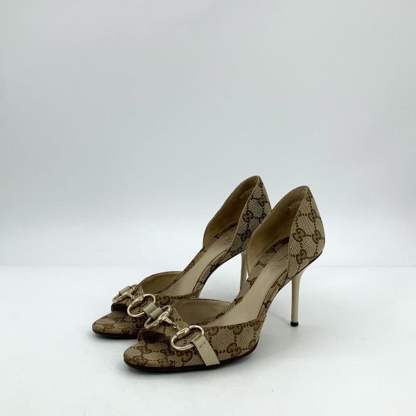 Gucci GUCCI Logo Embellished High Heels Sandals 0079 Size US 7.5 / IT 37.5 - 1 Thumbnail