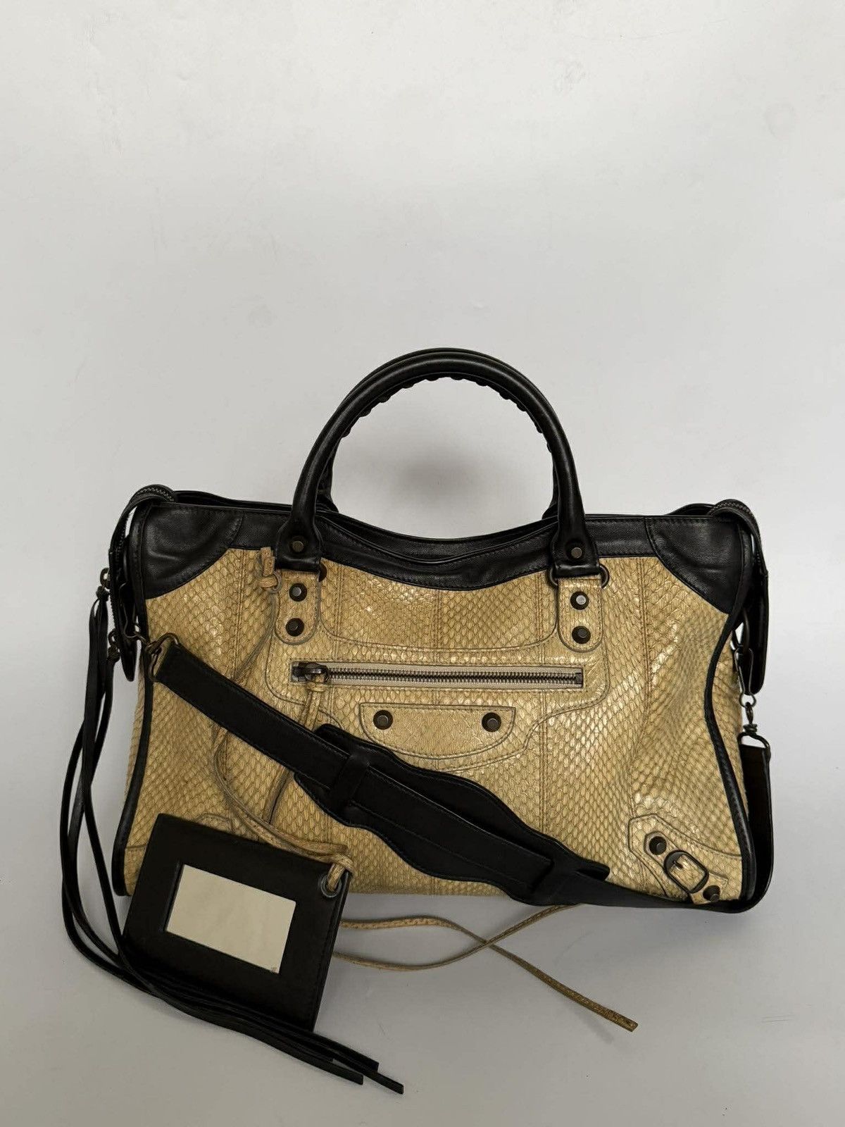 Balenciaga 2000’s Balenciaga Python Skin Classic City Medium Size ONE SIZE - 3 Thumbnail