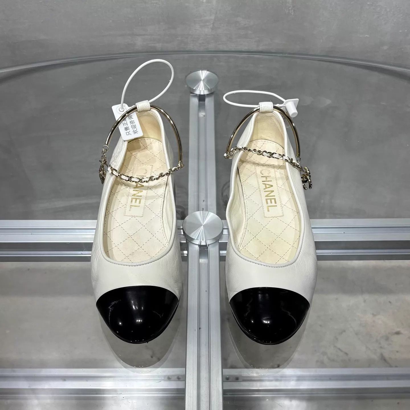 Chanel Chanel White Mary Jane Ballet Flats 35.5 YH25433 Size US 5 / IT 35 - 1 Thumbnail