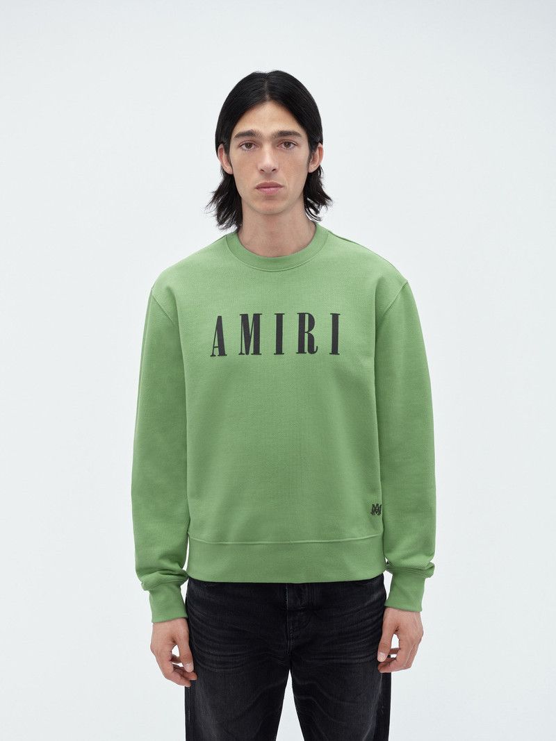 Amiri o1gr1nt0426 Core Logo Crew Mineral Sweatshirt in Green Size US L / EU 52-54 / 3 - 3 Thumbnail