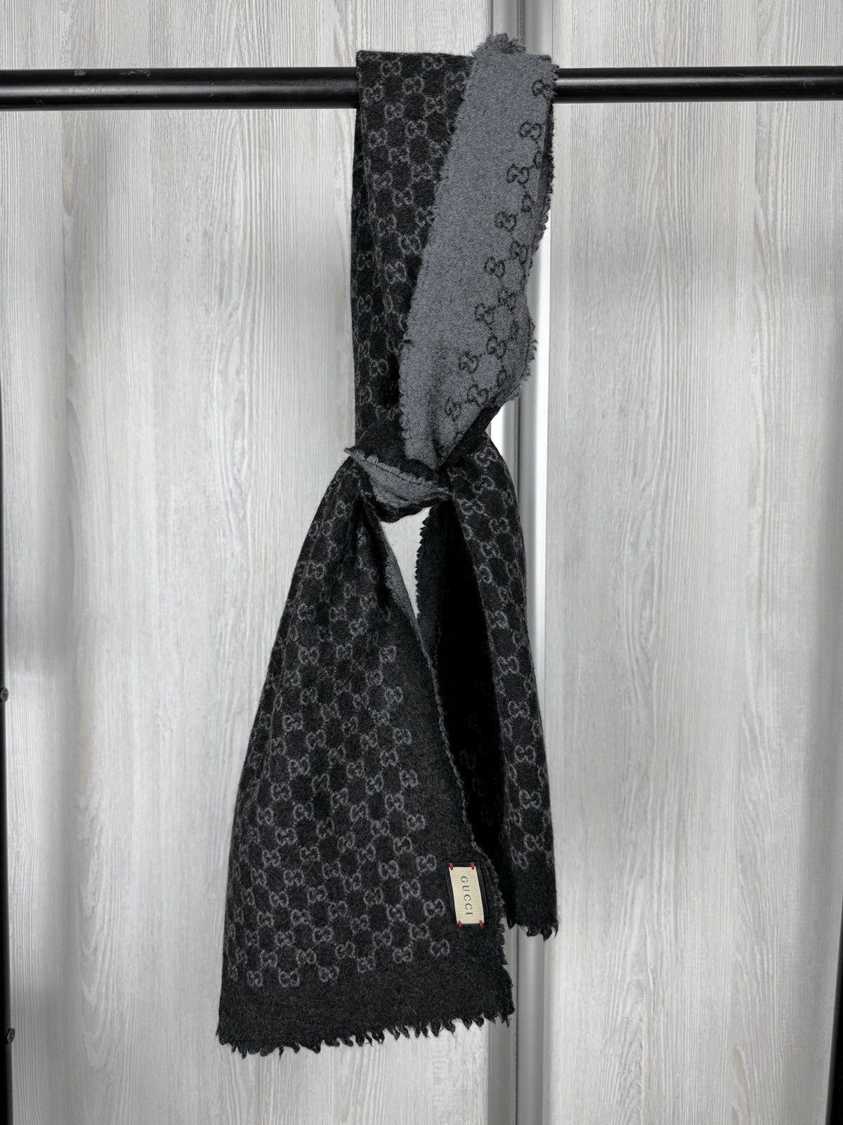 Gucci GUCCI GG Jacquard Wool Unisex Scarf Size ONE SIZE - 6 Thumbnail