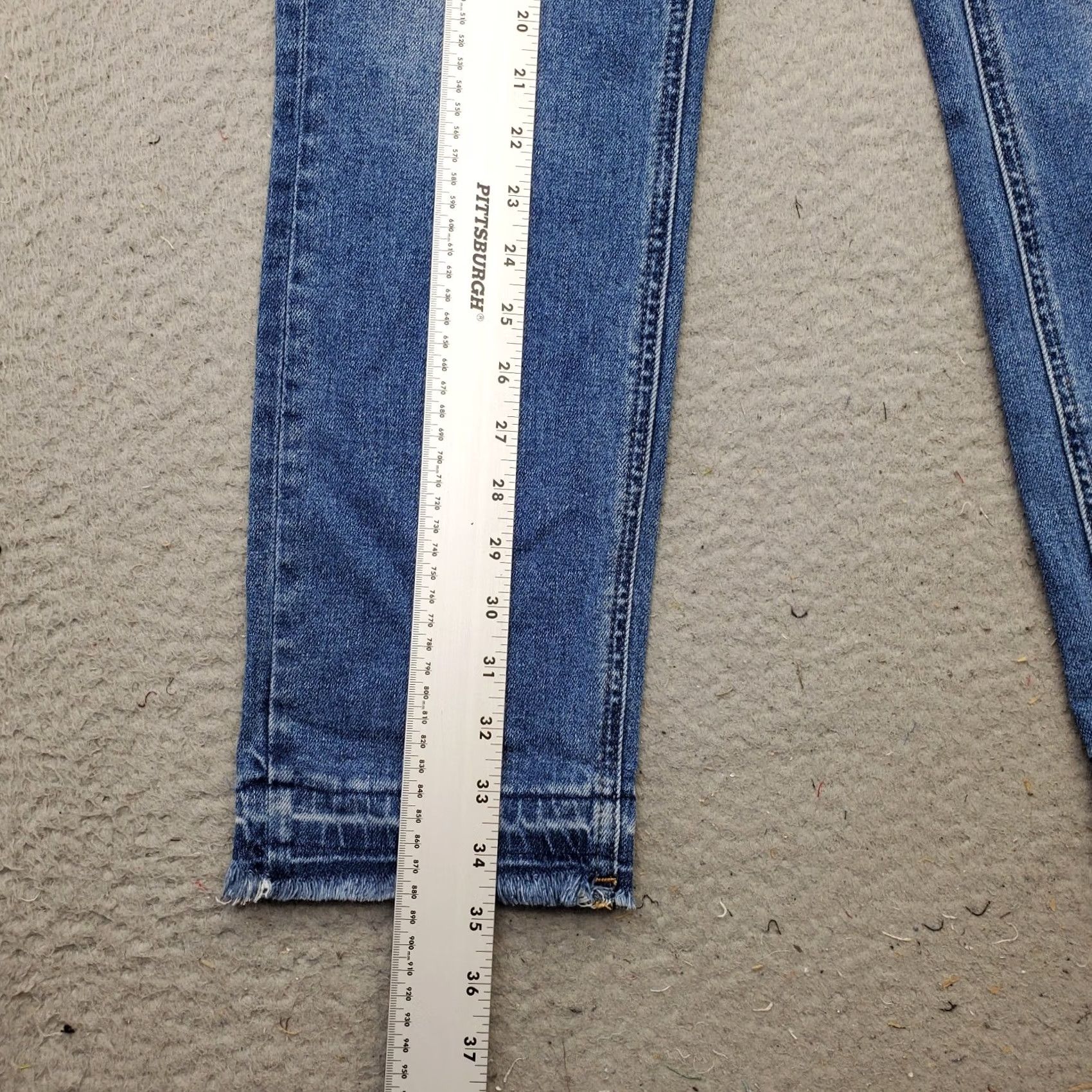 Vintage Mica Jeans Womens Size 24 Blue Flat Front High Waisted Straight Leg Den​im - Los Angeles - 5-Pocket - Regular Fit Size 42" / US 20 - 3 Thumbnail