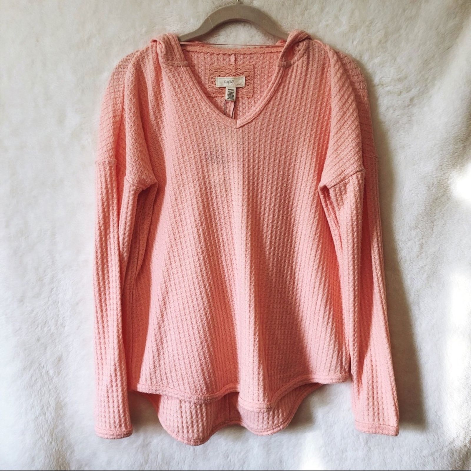 Other Cupio Blush Peach Soft High Low Hoodie Size S / US 4 / IT 40 - 15 Thumbnail