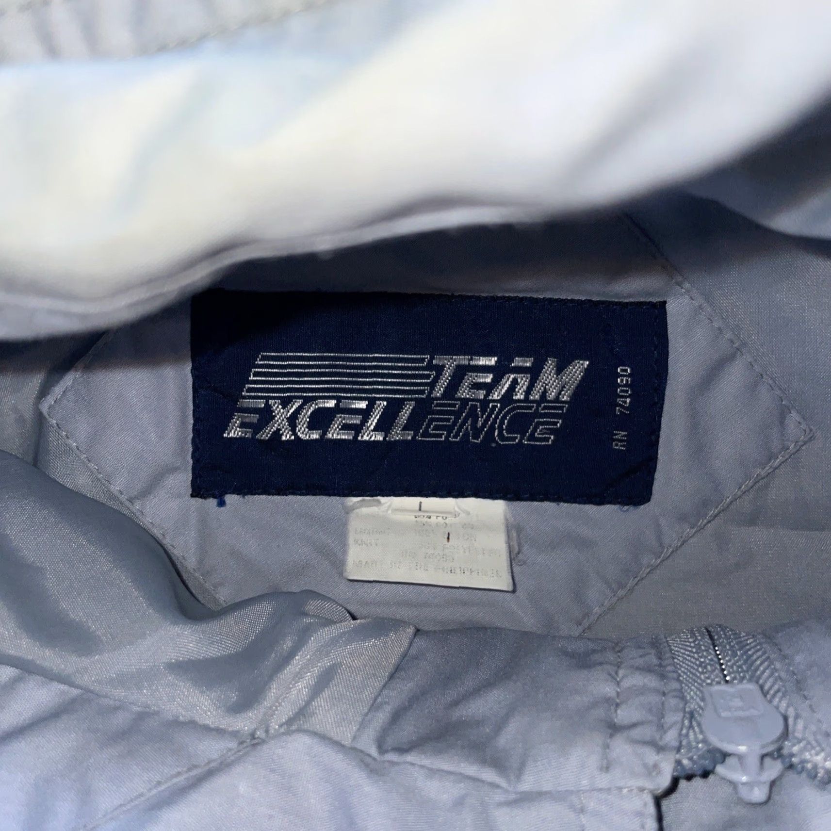 Vintage Team Excellence Gray Full Zip Pullover Windbreaker Jacket Mens L Size US L / EU 52-54 / 3 - 3 Thumbnail