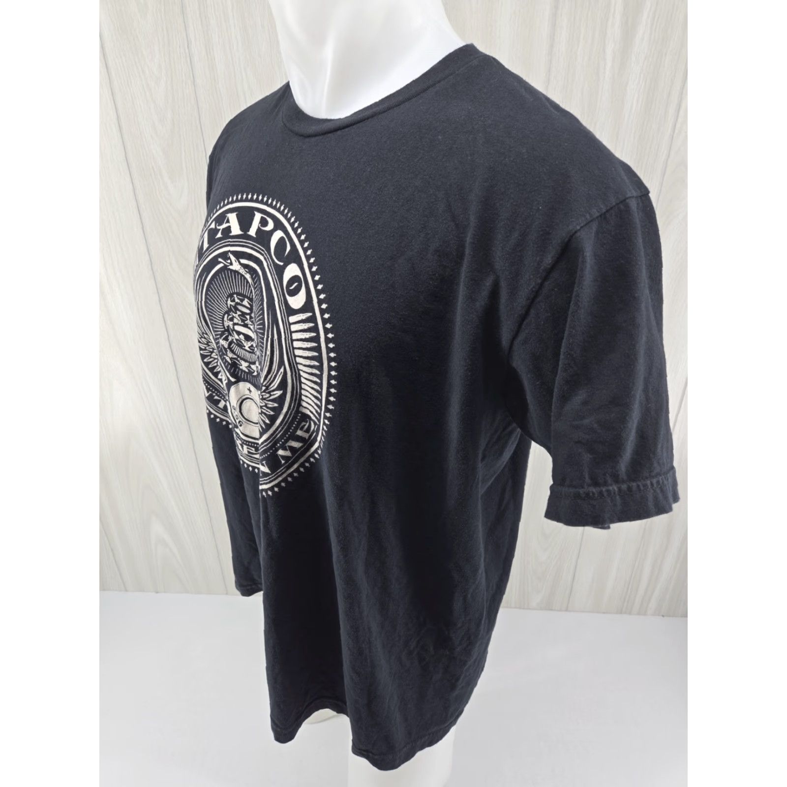 American Apparel VINTAGE TAPCO American Apparel Graphic Logo Promo T Shirt XL Crew Neck Short Sleeve Black Cotton Men USA 90s Military Gun Marines Logo Shirt XL Size US XL / EU 56 / 4 - 5 Thumbnail