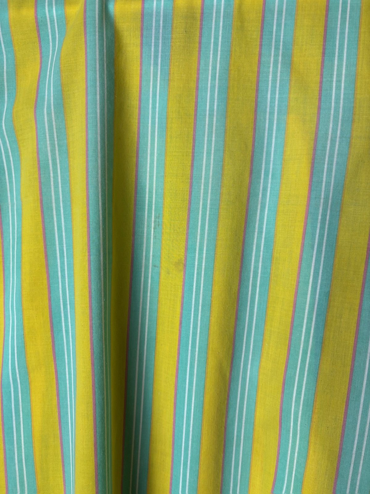 Vintage 1970s Snap Button Dress True Vintage Collared Striped Cotton Size ONE SIZE - 13 Thumbnail