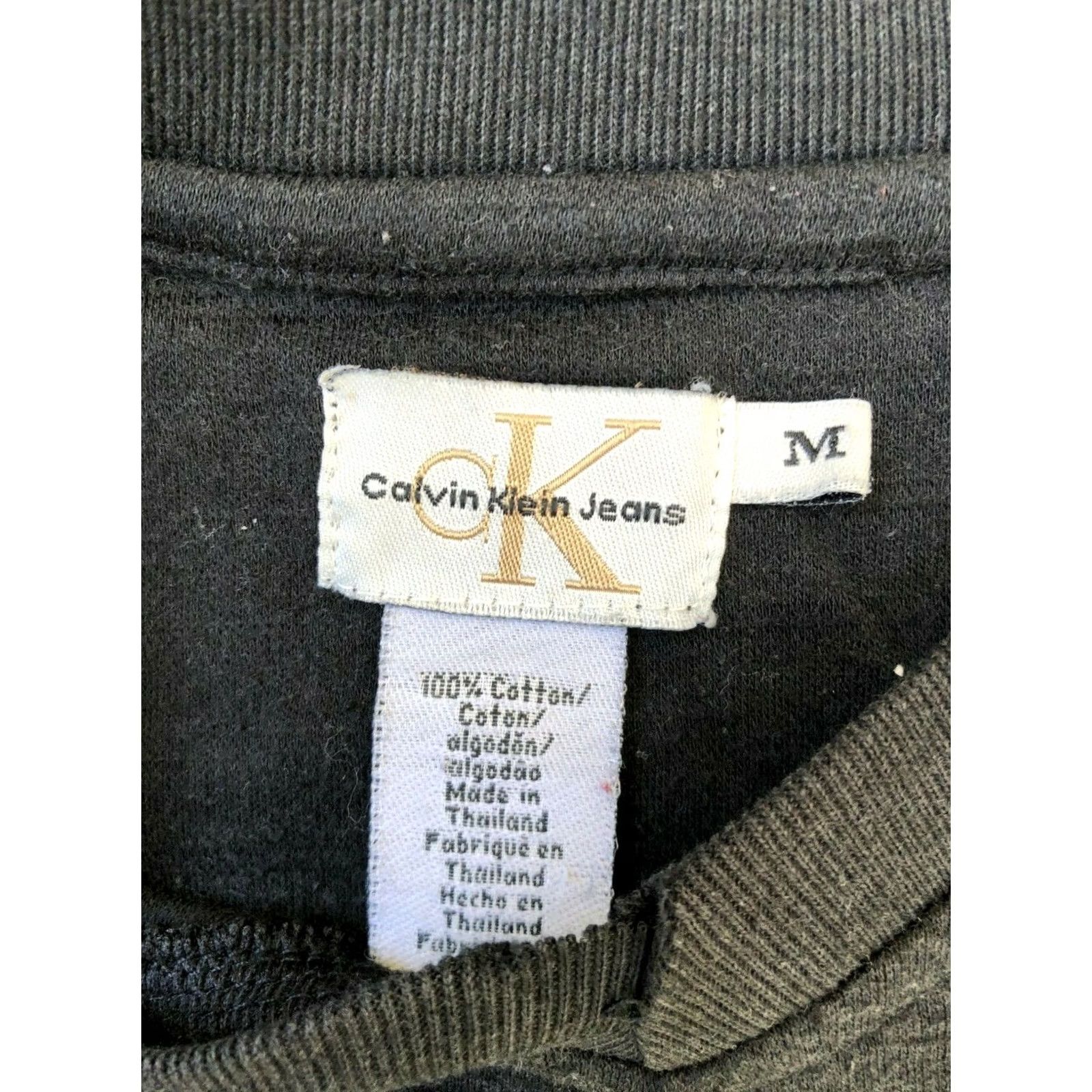 Calvin Klein Vintage Calvin Klein T Shirt Medium Retro 90s Striped Thermal Men's Size US M / EU 48-50 / 2 - 3 Thumbnail
