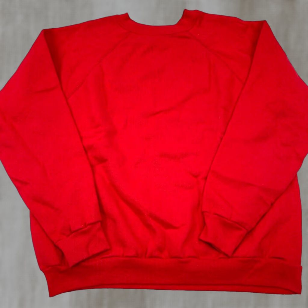 Tultex VINTAGE Tultex 90s Red Sweatshirt Men Large Pullover Fleece Crewneck Heavyweight Classic Retro USA Size US L / EU 52-54 / 3 - 1 Thumbnail