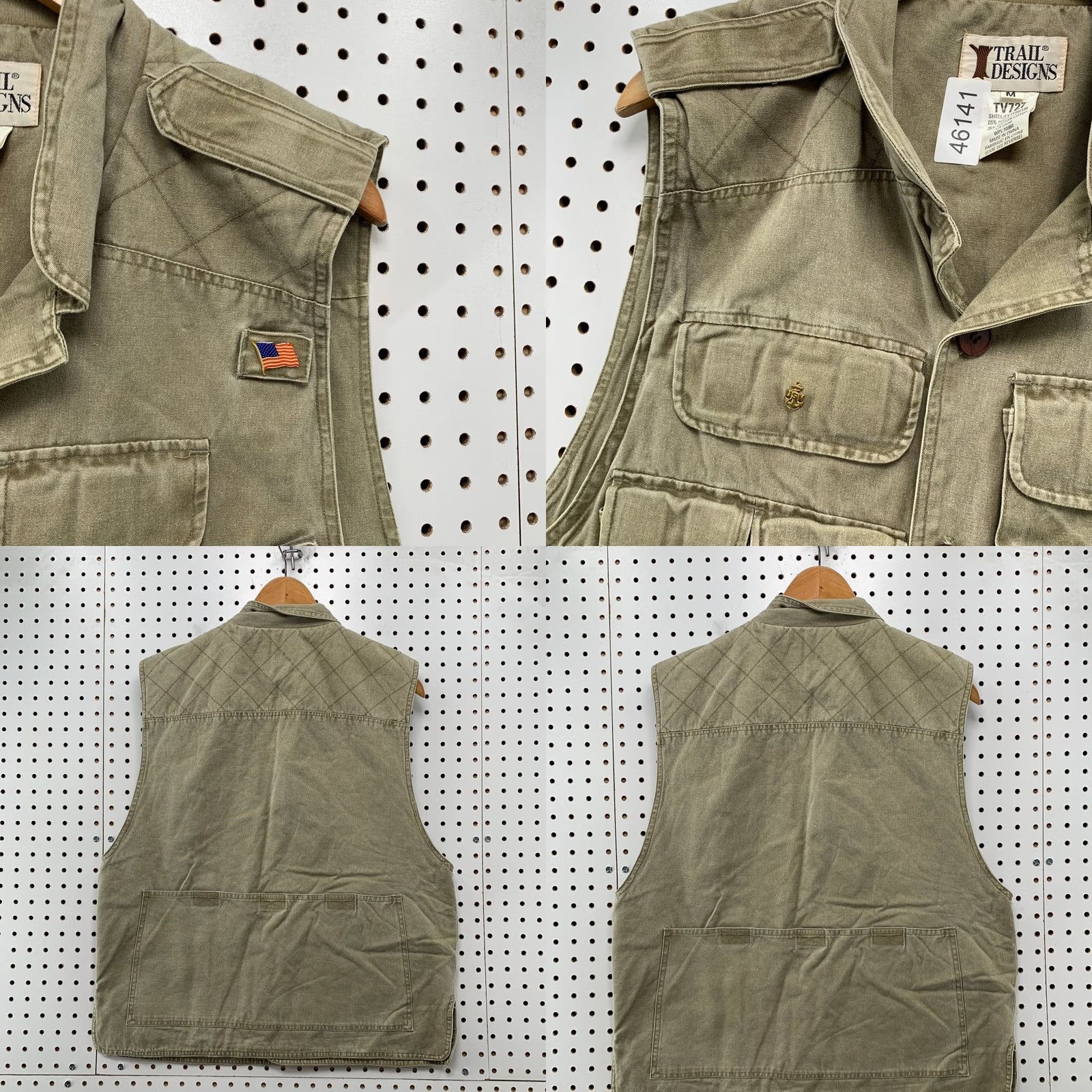 Vintage VINTAGE Trail Design Utility Vest Mens M Beige Fishing Outdoor Hunt Vest Size US M / EU 48-50 / 2 - 9 Thumbnail