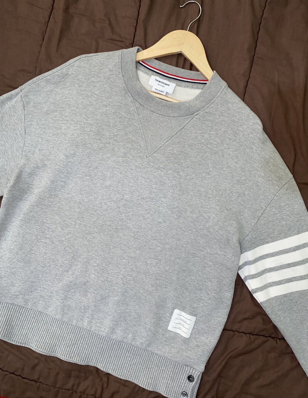 Moncler × Thom Browne Thom browne oversized arm bar crew sweat Size US XL / EU 56 / 4 - 1 Thumbnail