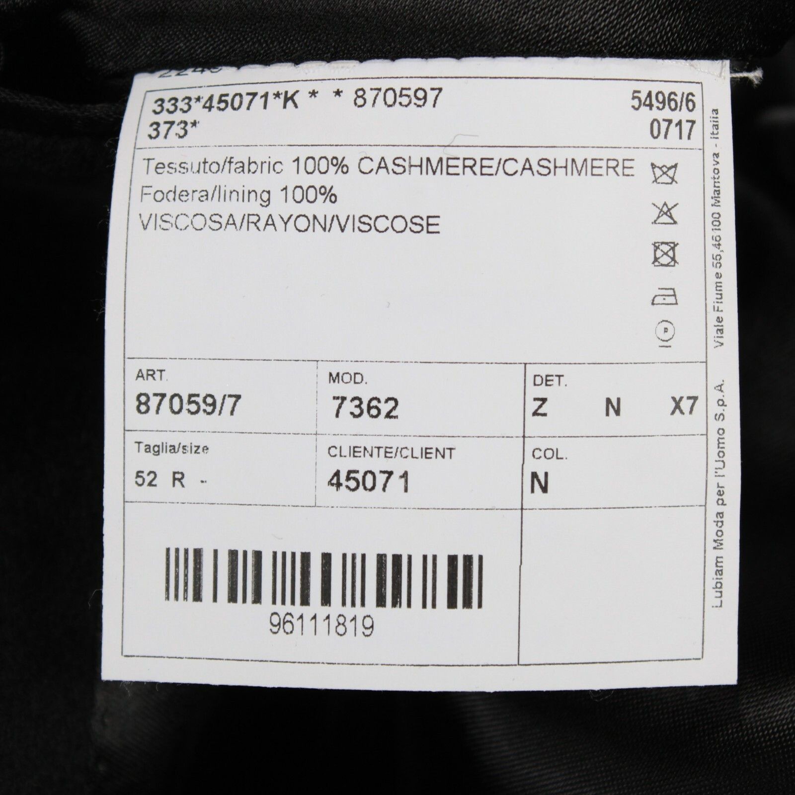 Luigi Bianchi Luigi Bianchi Mantova Coat Size L US In Black Cashmere Size US L / EU 52-54 / 3 - 7 Thumbnail