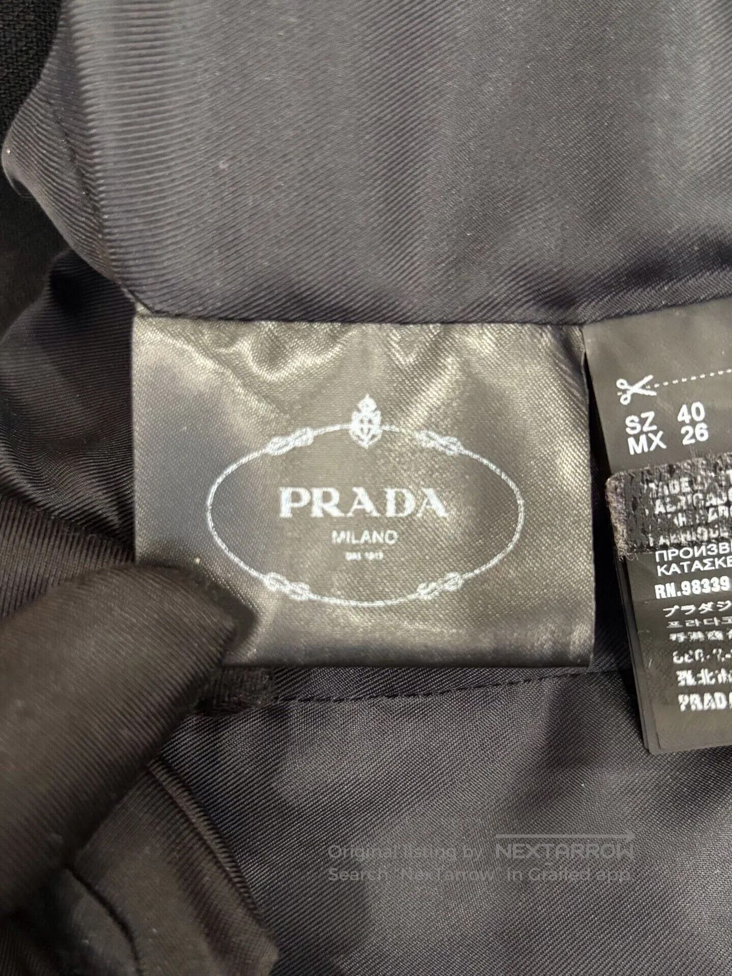 Prada Prada Women's Black Wool Jacket. Size S / US 4 / IT 40 - 6 Thumbnail