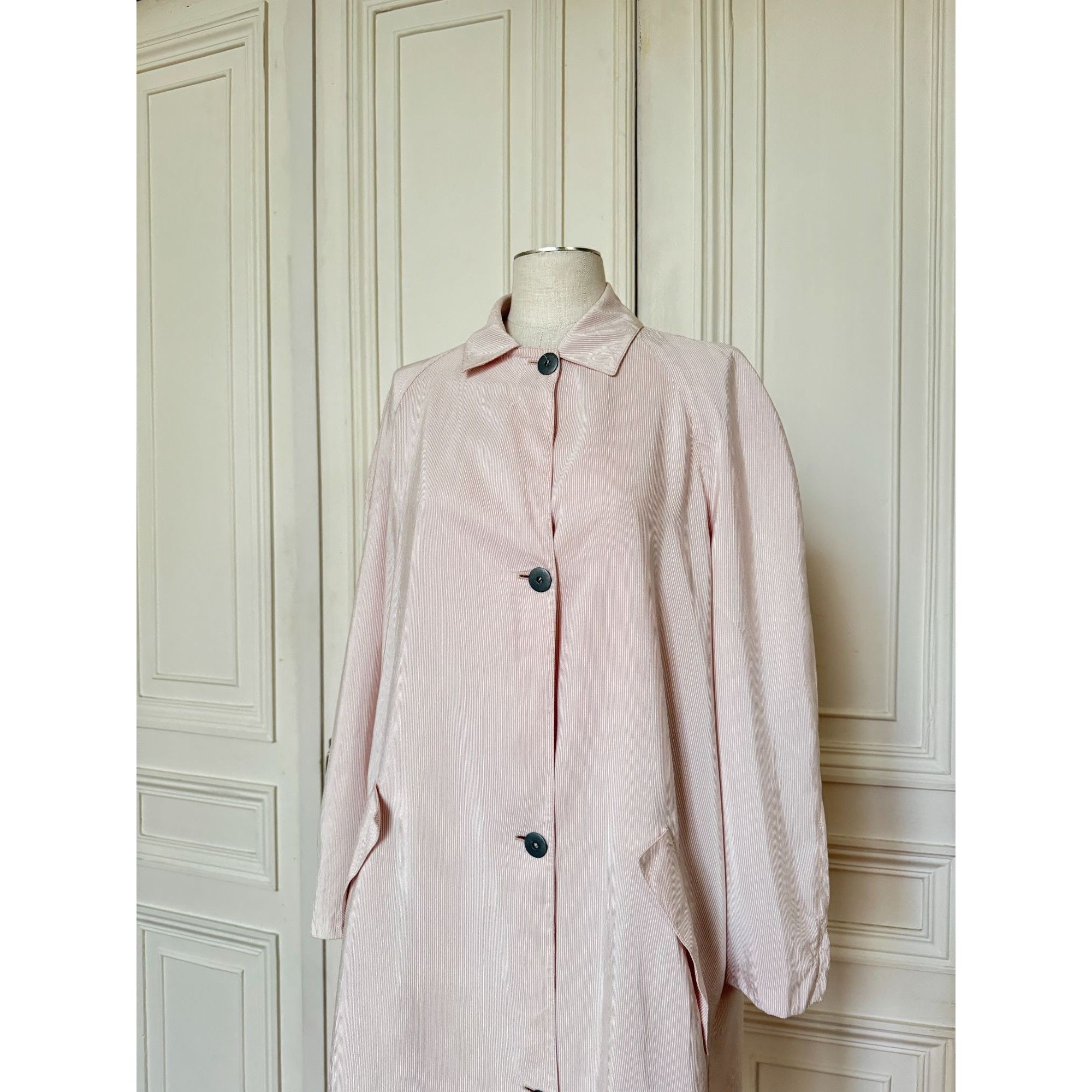 Jean Paul Gaultier 1980s Pink Long Coat Size M / US 6-8 / IT 42-44 - 2 Thumbnail