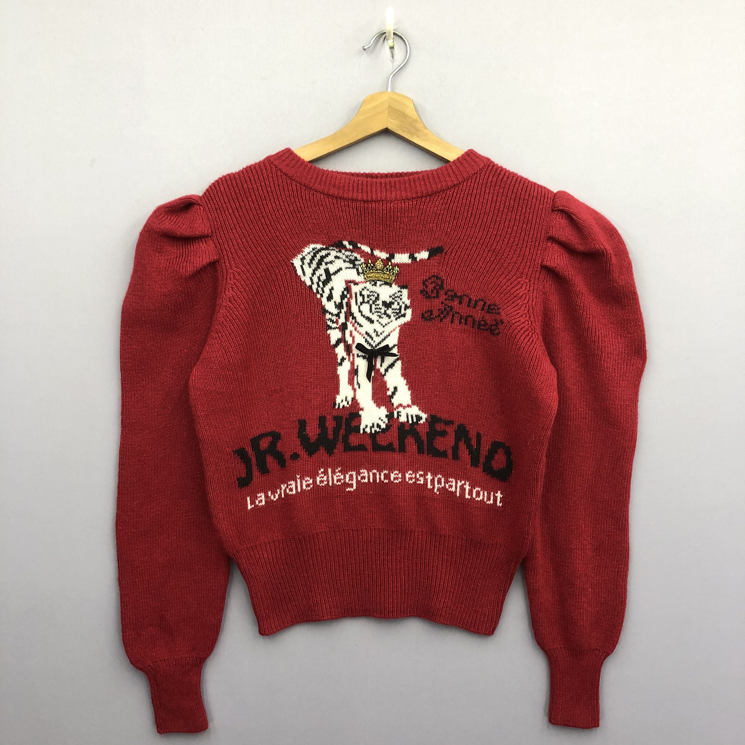 Homespun Knitwear × Vintage Vintage Japanese Tiger Sukajan Knotwear Sweater Sweatshirt Size M / US 6-8 / IT 42-44 - 1 Thumbnail