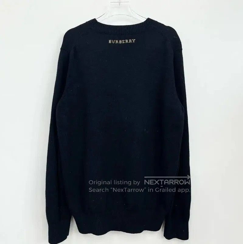 Burberry Burberry Black Knit Sweater with Graphic Design. Size M / US 6-8 / IT 42-44 - 2 Thumbnail