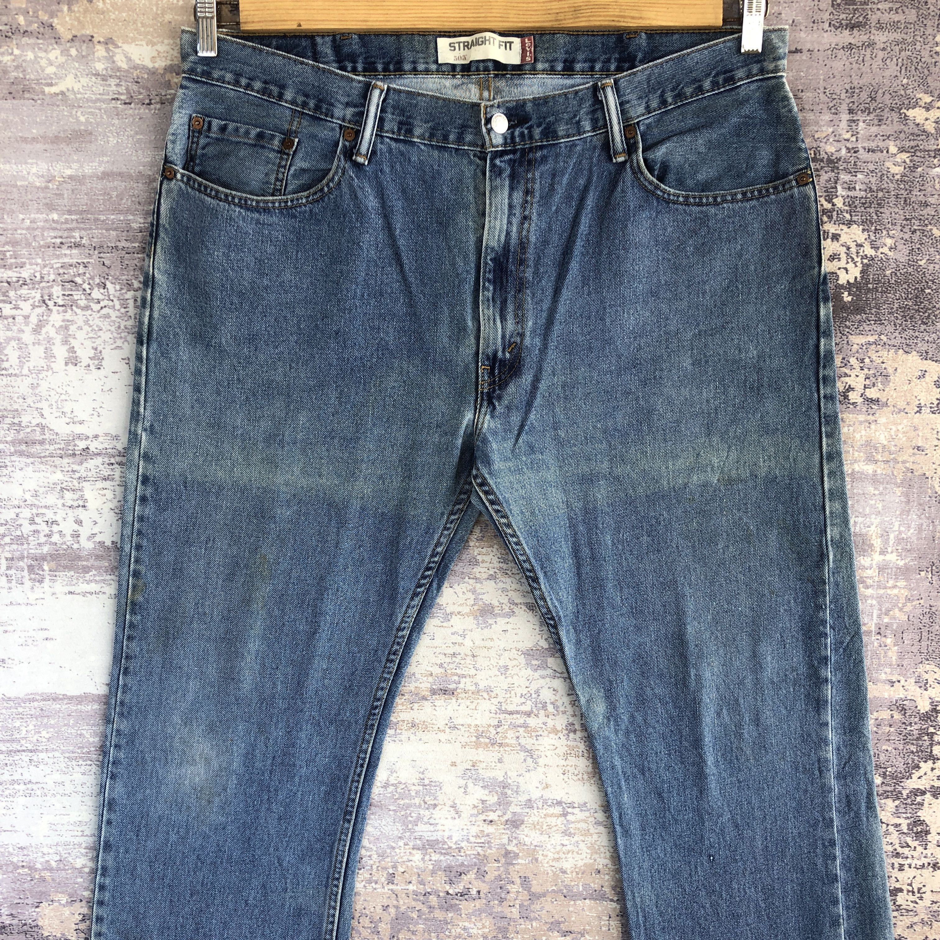 Levi's Vintage 90's Levis 505 Faded Jeans Levi's Straight Denim Size US 38 / EU 54 - 3 Thumbnail