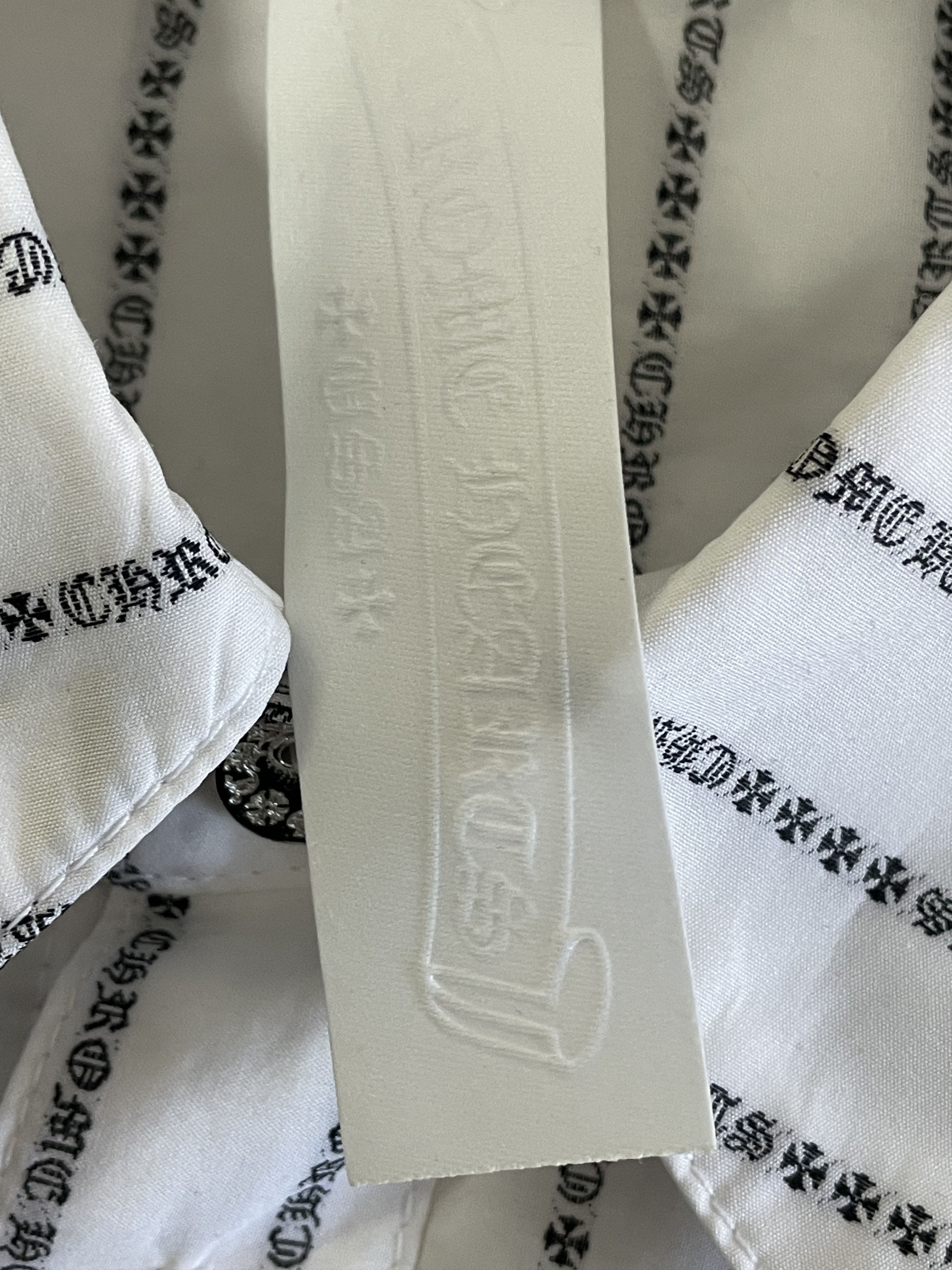 Chrome Hearts Chrome Hearts Loose Ends White&Black CH Pin Stripe Shirt Size M / US 6-8 / IT 42-44 - 6 Thumbnail