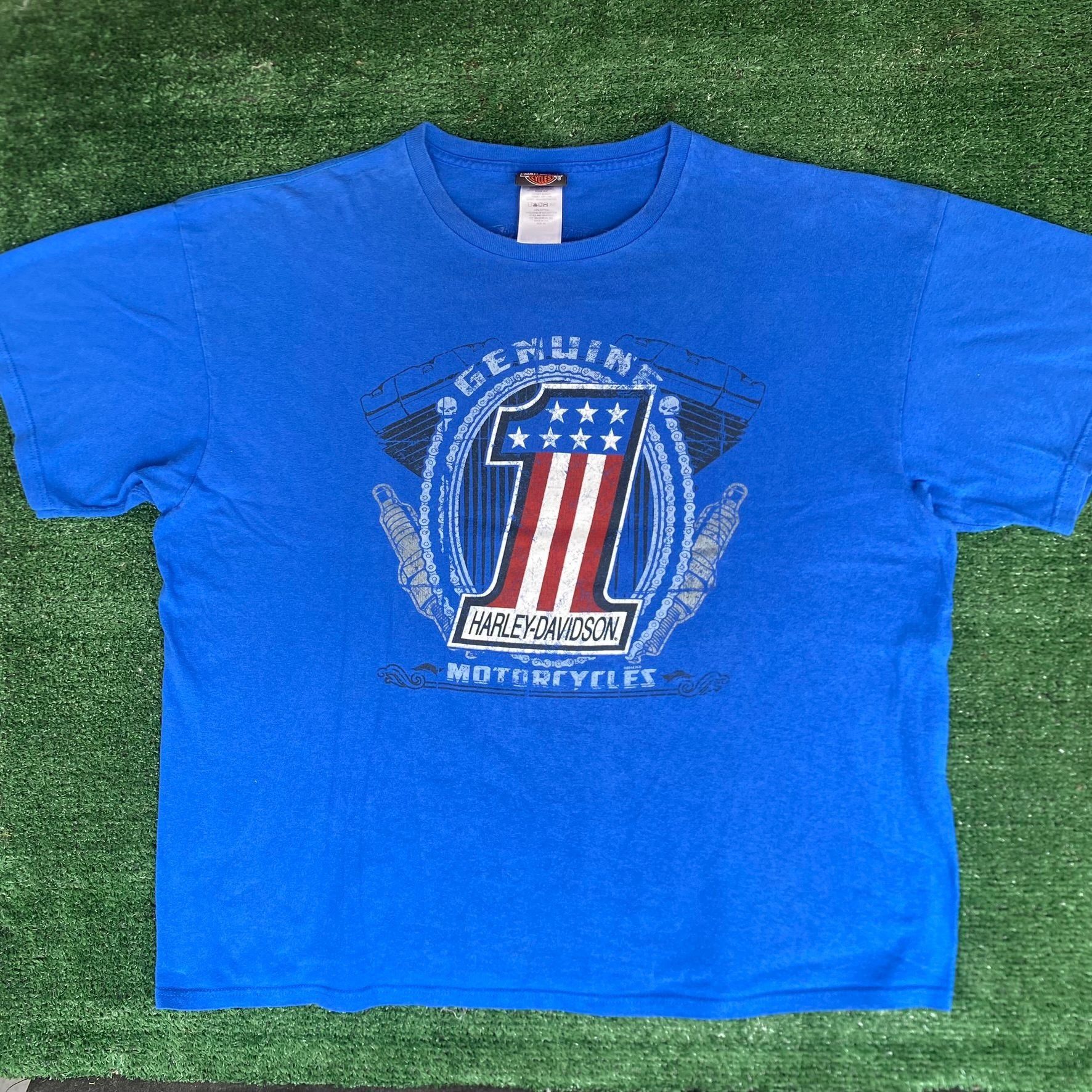 Harley Davidson Vintage Y2K Harley Davidson Shirt Motorcycle Biker Logo Tee Size US XXL / EU 58 / 5 - 3 Thumbnail