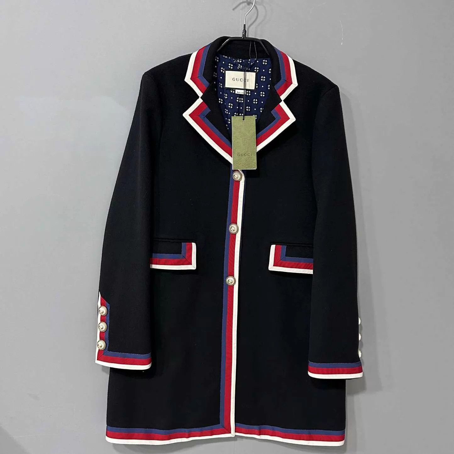Gucci GUCCI Classic Stripe Wool Overcoat Size 42 New Size M / US 6-8 / IT 42-44 - 1 Thumbnail