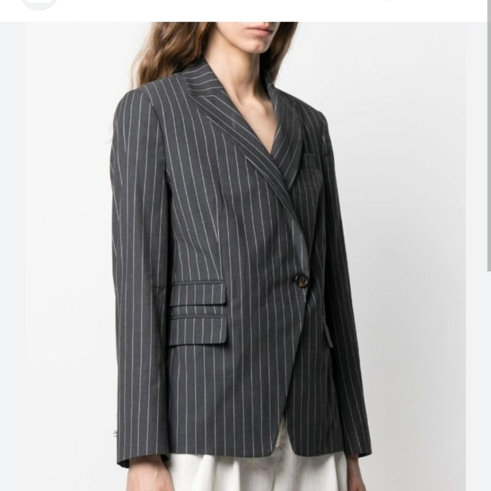 Brunello Cucinelli BRUNELLO CUCINELLI PINSTRIPED BLAZER Size XL / US 12-14 / IT 48-50 - 2 Thumbnail