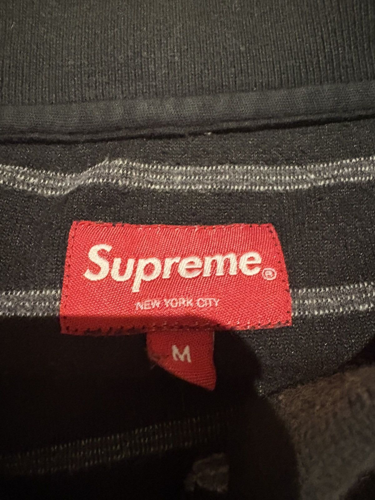 Supreme Supreme Stripe Velour L/S Polo Size US M / EU 48-50 / 2 - 2 Thumbnail