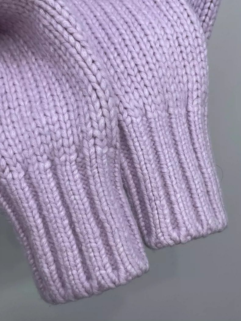 Chanel Chanel Pink and purple cashmere knitted jacquard sweater Size XXS / US 00 / IT 34 - 4 Thumbnail