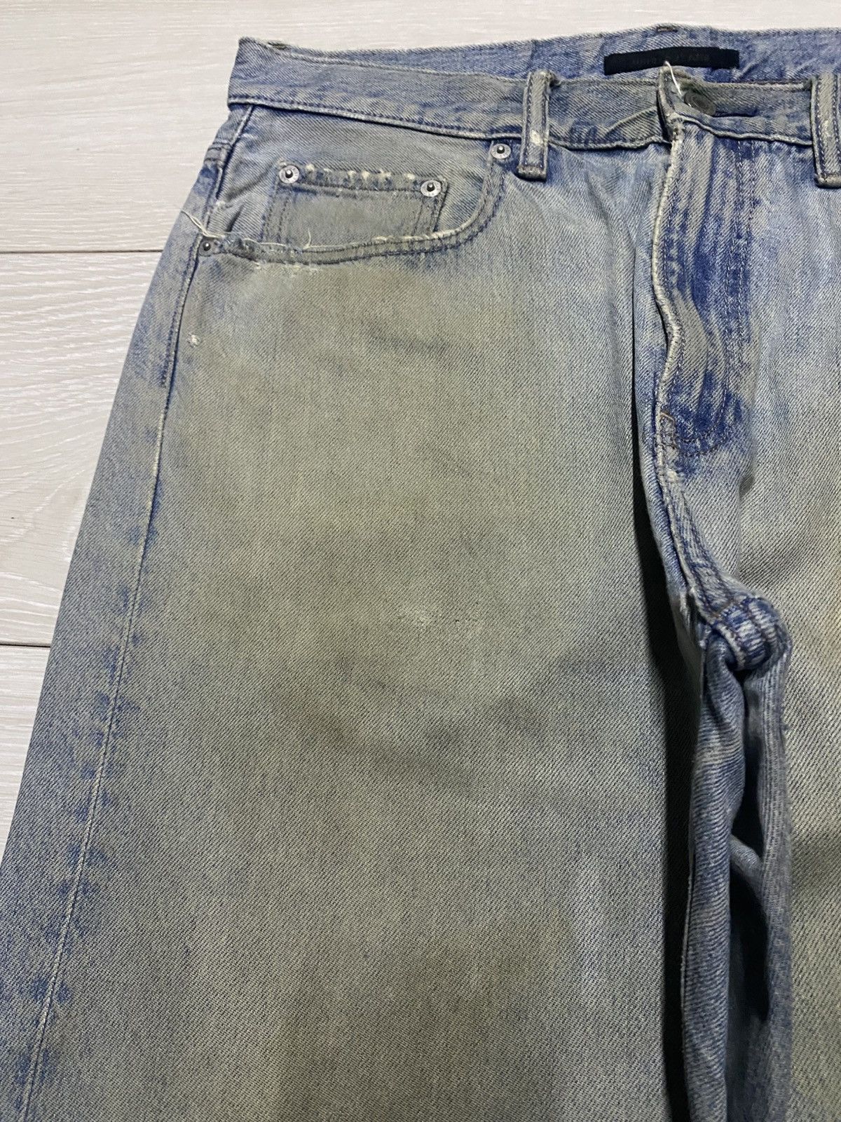 Uniqlo Vintage Japanese Uniqlo Grunge Distressed Tappered Leg Jeans Size US 34 / EU 50 - 7 Thumbnail