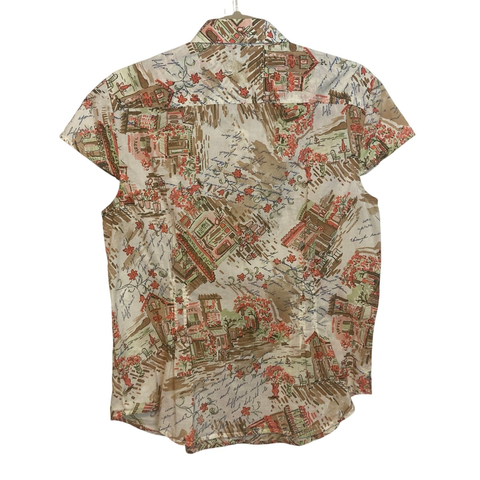 Jones New York Jones New York Sport Cotton Cap Sleeve Button Blouse Top Size M / US 6-8 / IT 42-44 - 2 Thumbnail