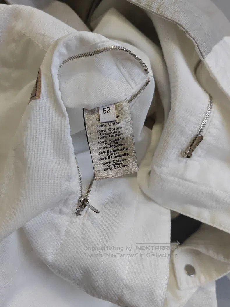 Hermes Jacket shirt jacket, grey and white color block, 10