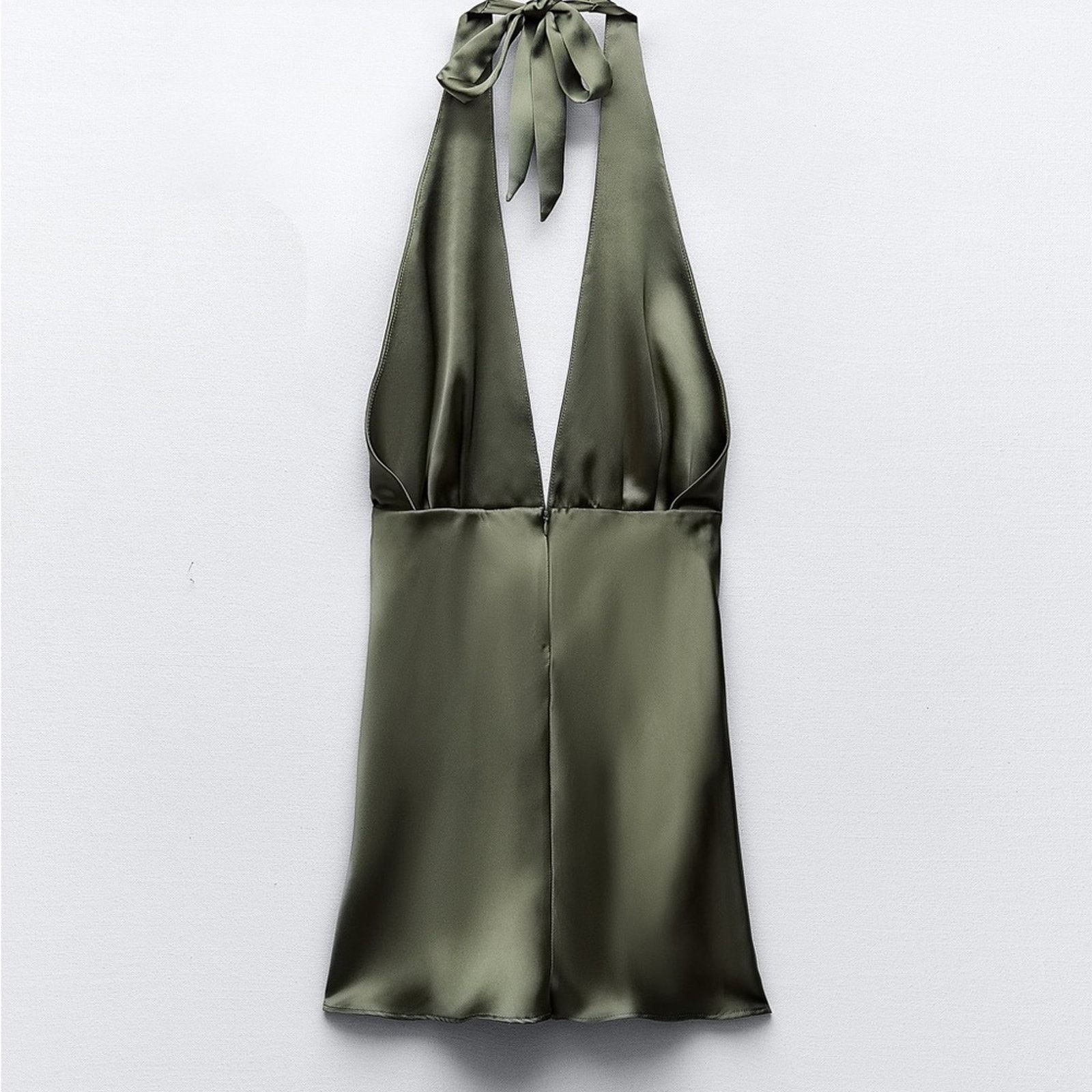 Zara ZARA BLOGGER FAVORITE SATIN EFFECT MINI DRESS Size XXL / US 16-18 / IT 52-54 - 9 Thumbnail