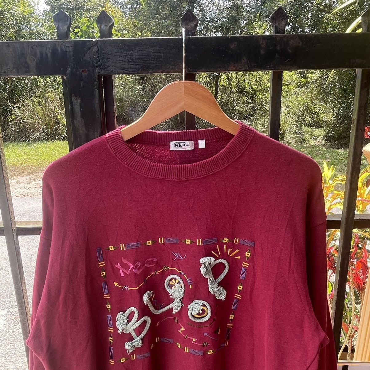 Japanese Brand × Vintage 🔥Vintage Neo Blood Embroidered Pop Art Sweatshirts Size US M / EU 48-50 / 2 - 4 Thumbnail