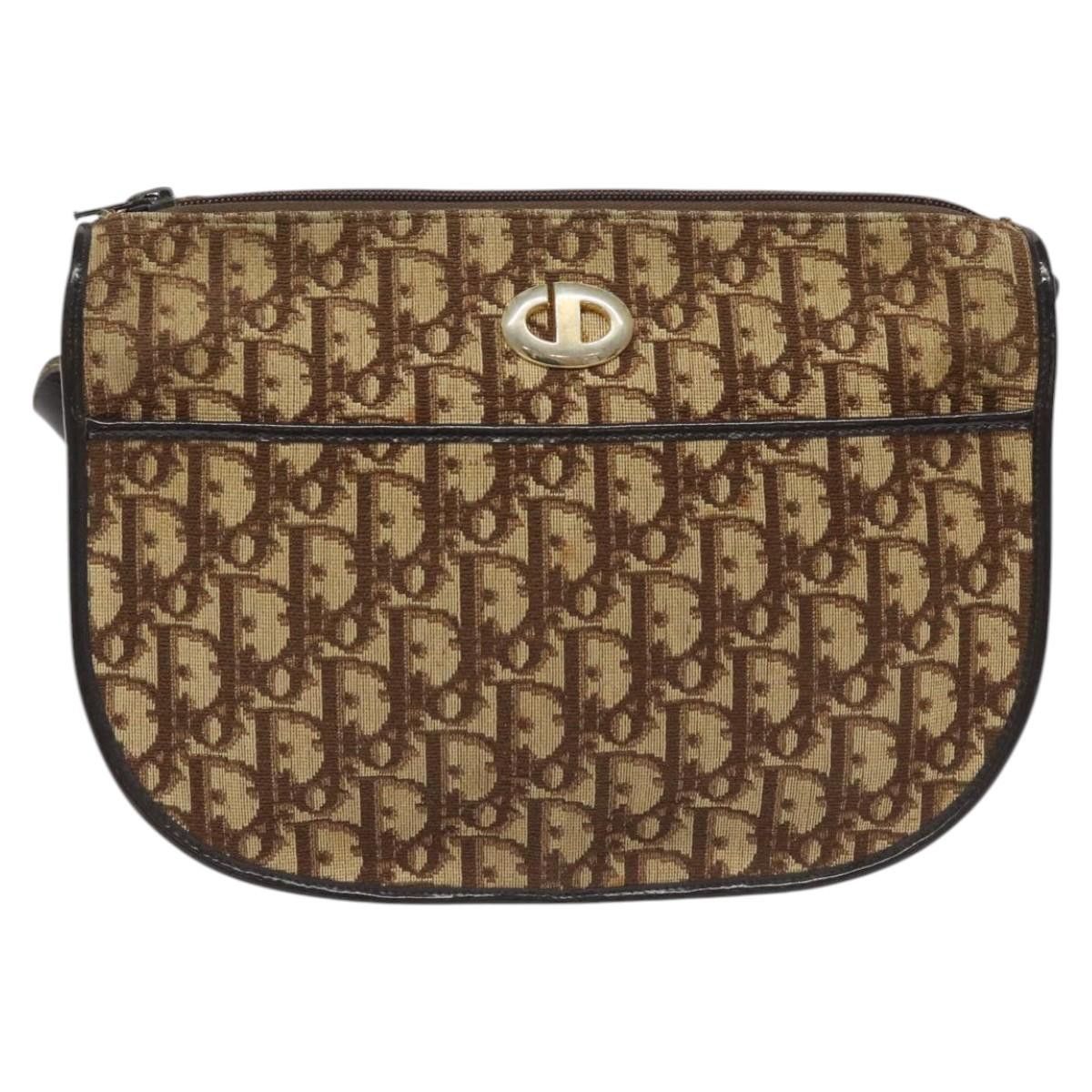 Dior Trotter Brown Canvas Shoulder Bag (Pre-Owned) Size ONE SIZE - 1 Thumbnail