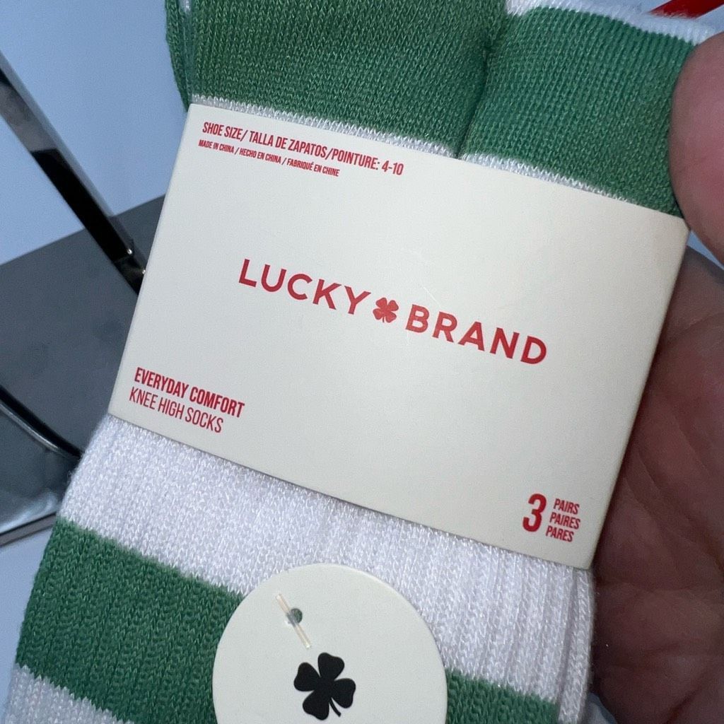 Lucky Brand Lucky Brand Set of Three “Lucky Day” Knee Socks Size ONE SIZE - 8 Thumbnail
