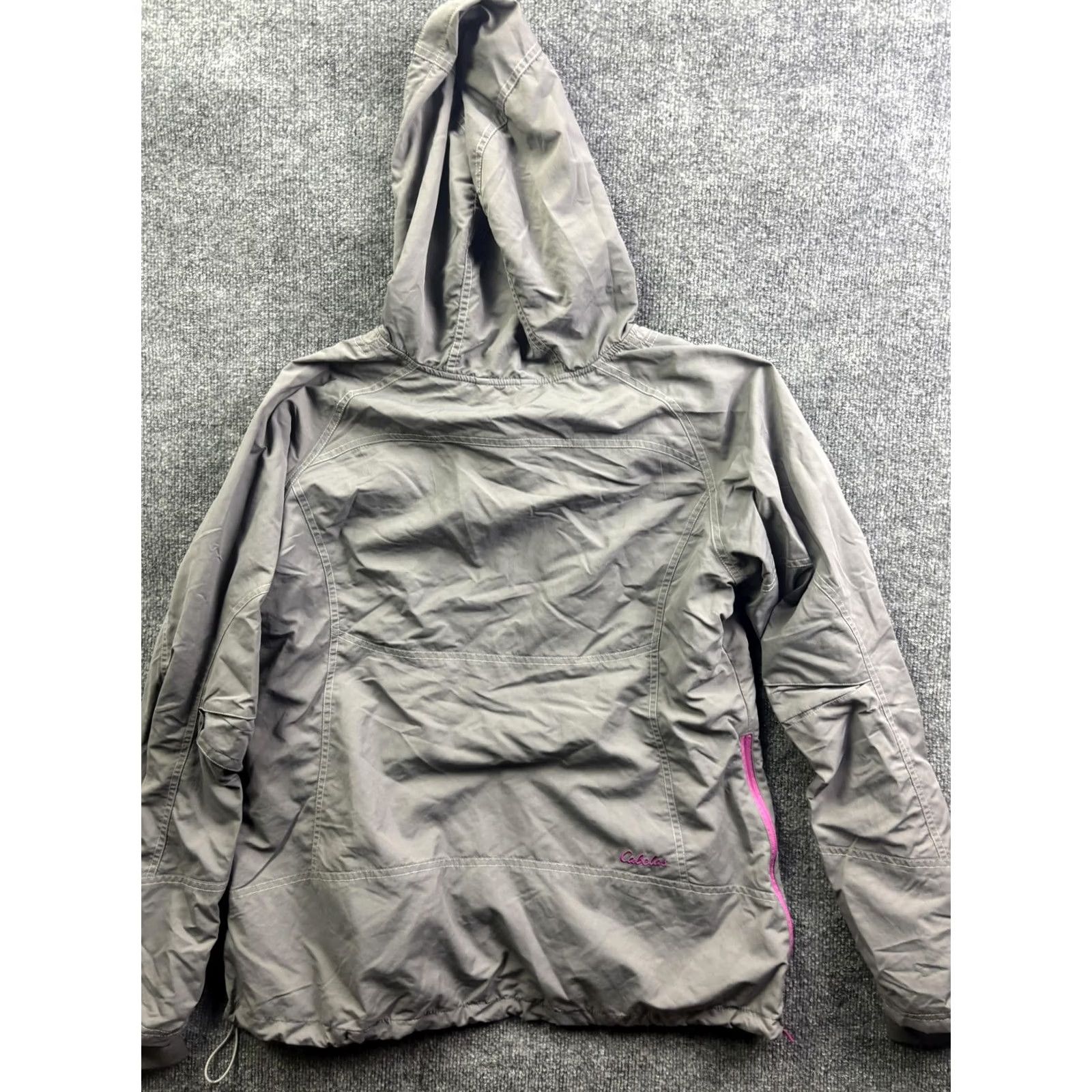 Vintage Cabela's Jacket Womens L Gray Hooded Anorak Pullover Zip Pockets Outdoor Size L / US 10 / IT 46 - 7 Thumbnail