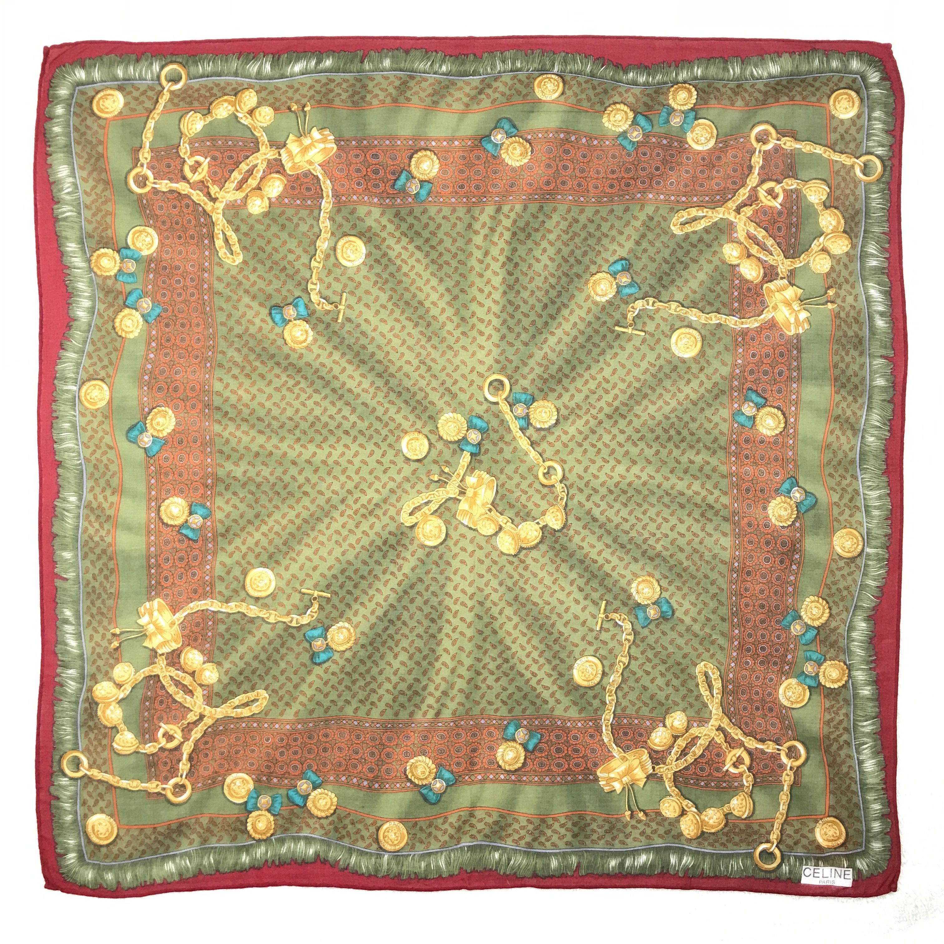 Celine × Vintage Vintage Celine Bandana Neckerchief Handkerchief Size ONE SIZE - 1 Thumbnail