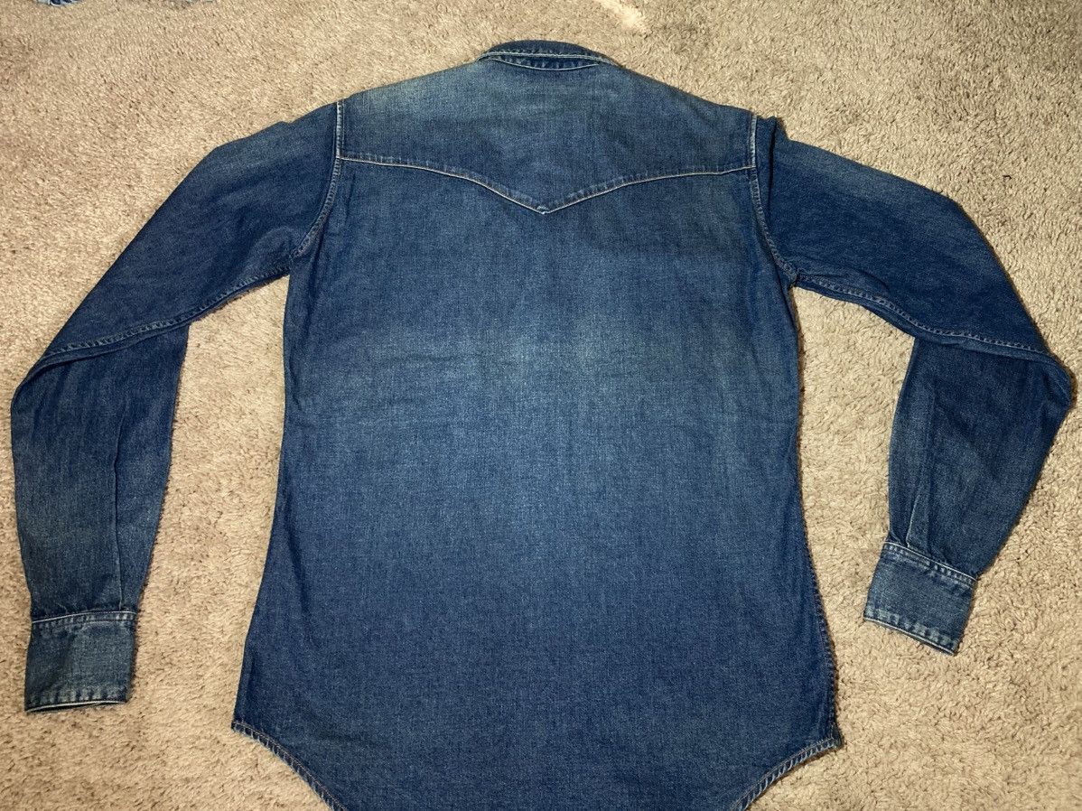 Celine AW20 Celine Studded Denim Western Shirt 2020 Indigo Hedi 70s Size US S / EU 44-46 / 1 - 11 Thumbnail
