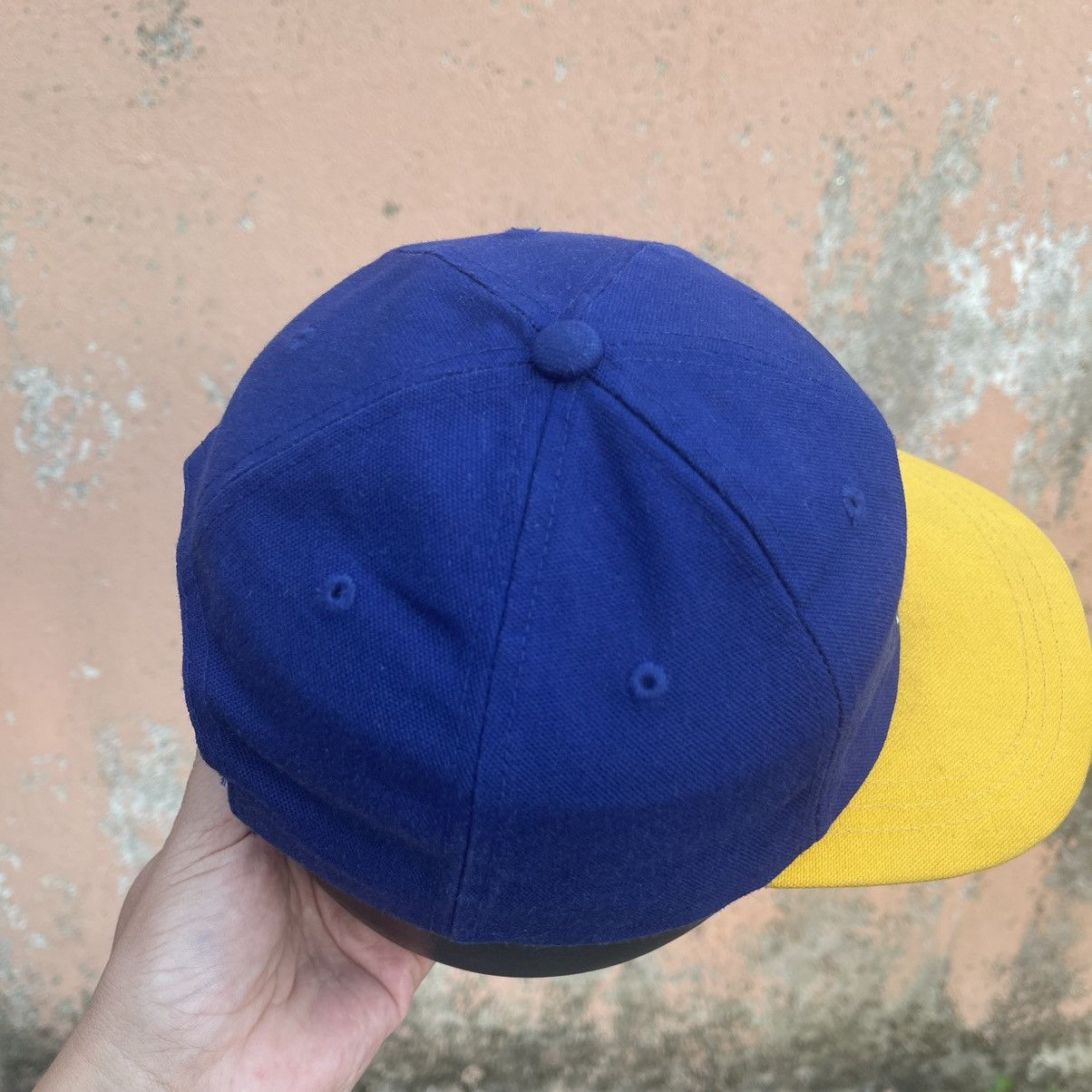 Adidas Vintage 90s Adidas Two-Tone Cap - Navy/Yellow Size ONE SIZE - 10 Thumbnail