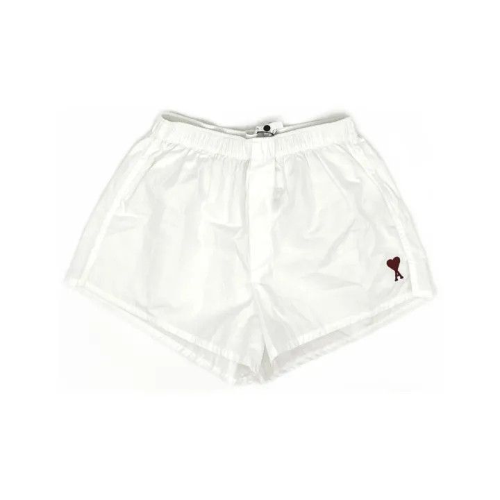 AMI AMIPARIS Logo Print White Casual Shorts -2508 Size US 30 / EU 46 - 2 Thumbnail