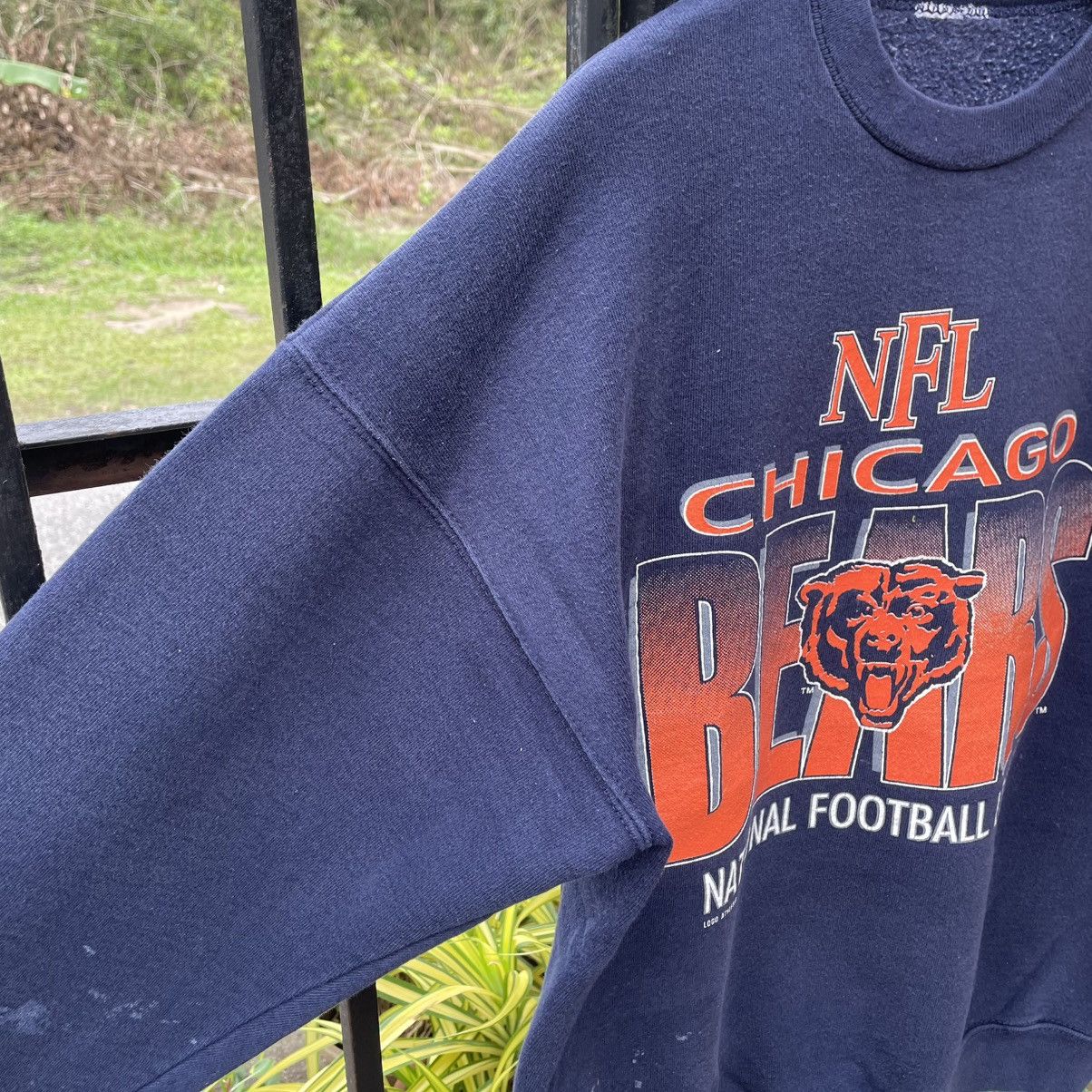 NFL 🔥Vintage 1993 NFL Chicago Bears Big Logo Pullover Sweatshirt Size US L / EU 52-54 / 3 - 8 Thumbnail